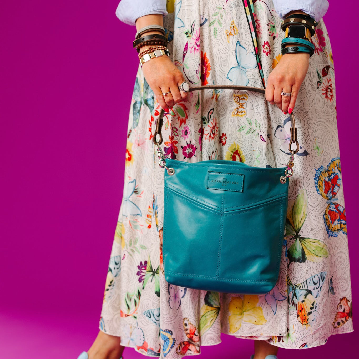 Relaxed Riviera Collection | Tivoli Shoulder Tote | Lagoon Blue