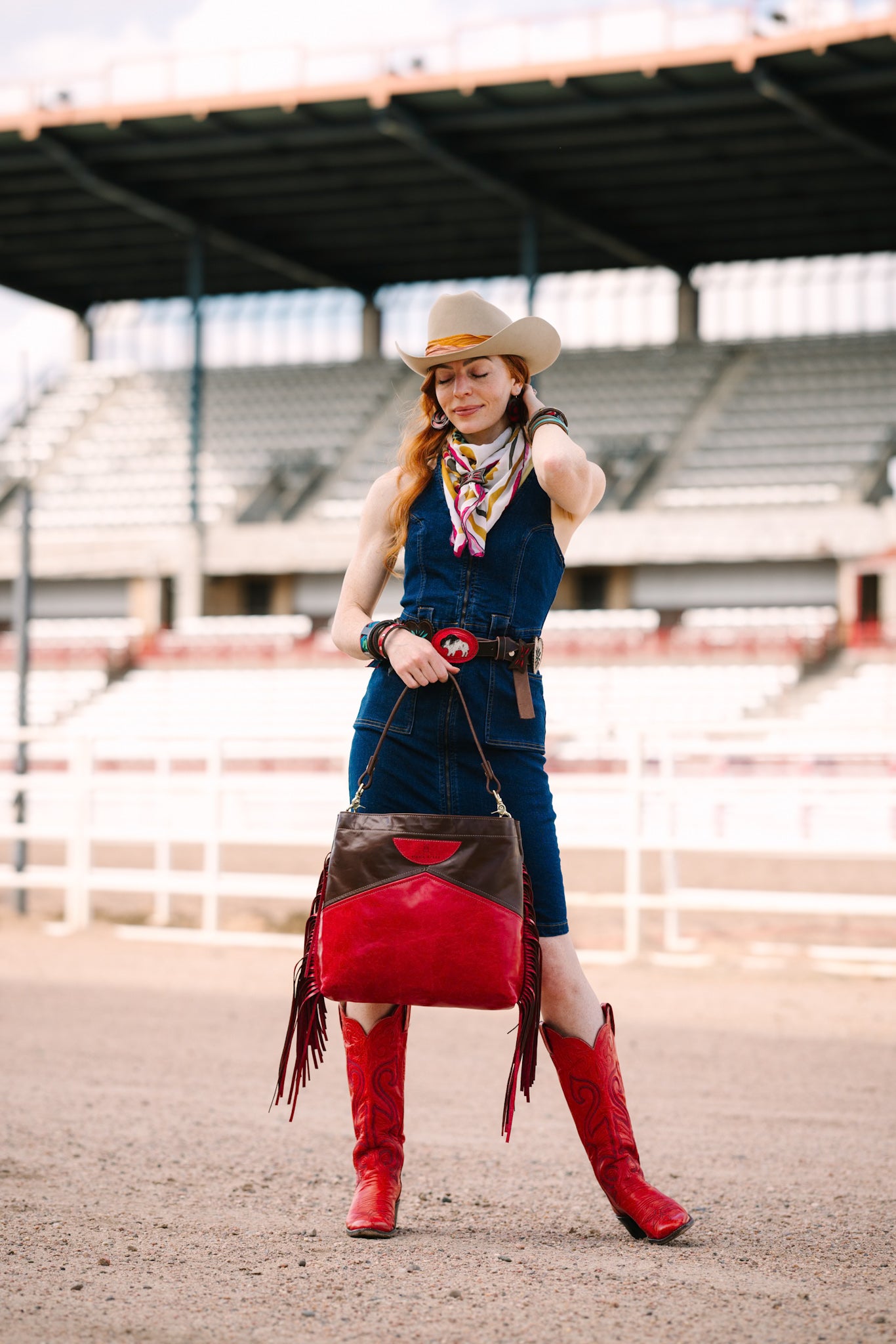Arena Tradition Collection | Eleanor Shoulder Tote + Crossbody | Rocky + Wildrose