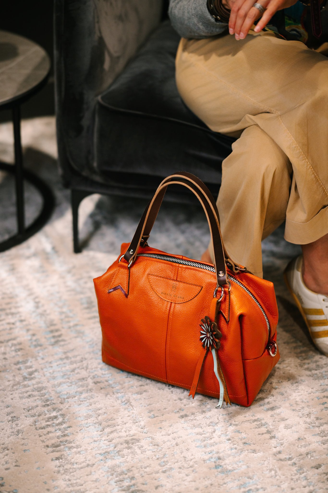 Autumn Reverie Collection | Eliza Satchel + Shoulder Tote | Rust Pebble