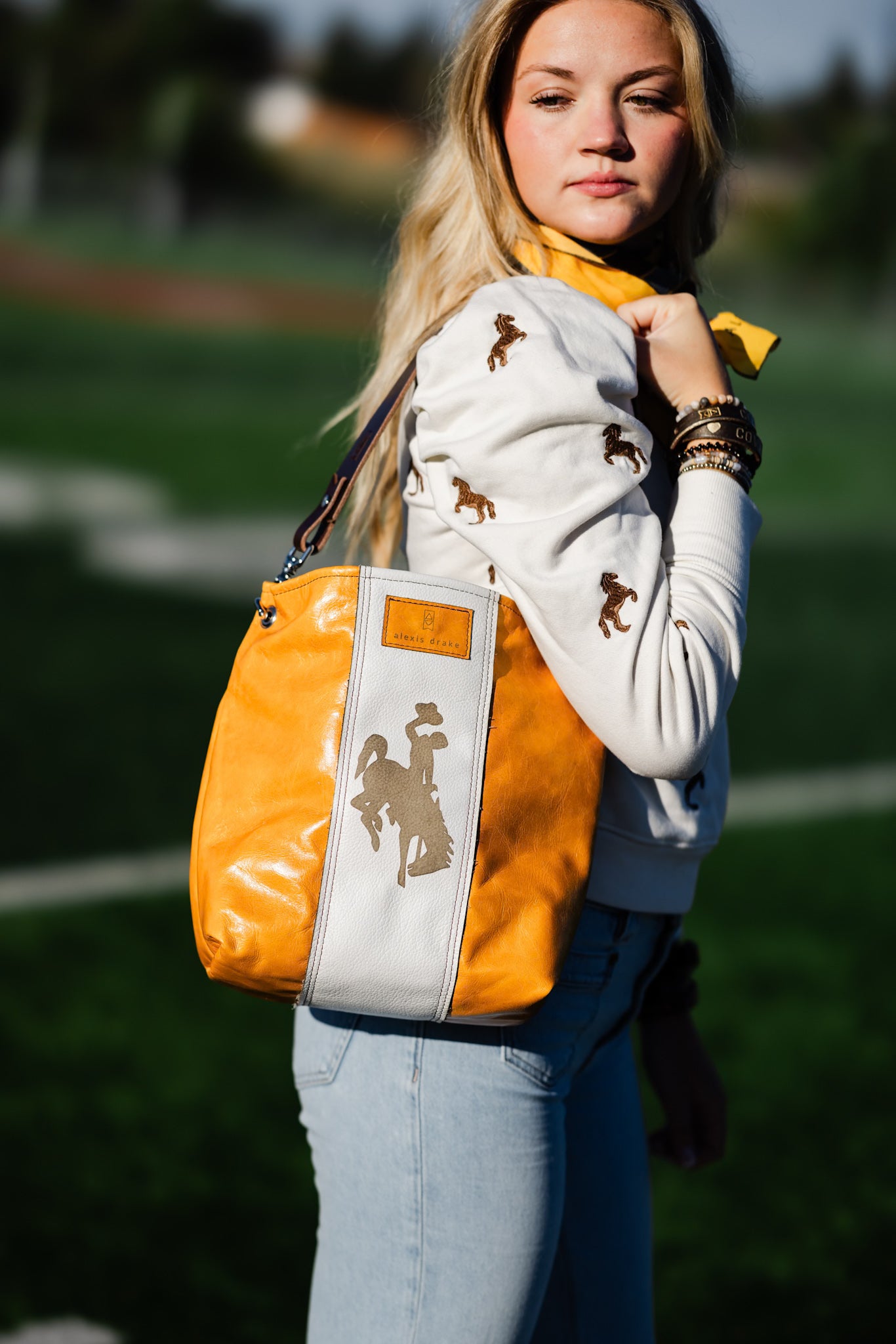 Steamboat Collection | Tivoli Shoulder Tote | Butter + White Pebble