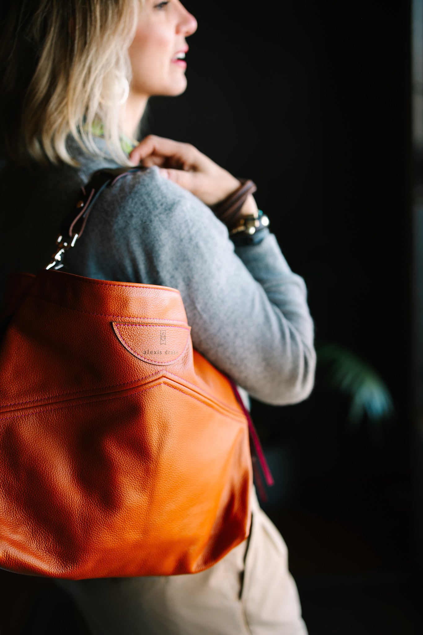 Autumn Reverie Collection | Eleanor Shoulder Tote | Rust Pebble