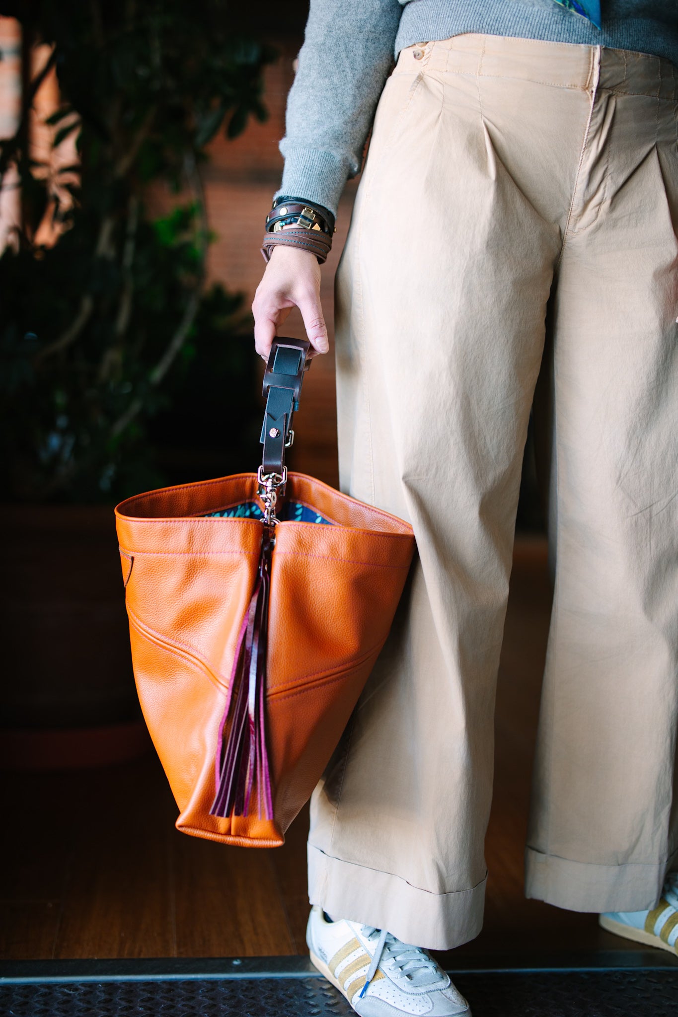 Autumn Reverie Collection | Eleanor Shoulder Tote | Rust Pebble