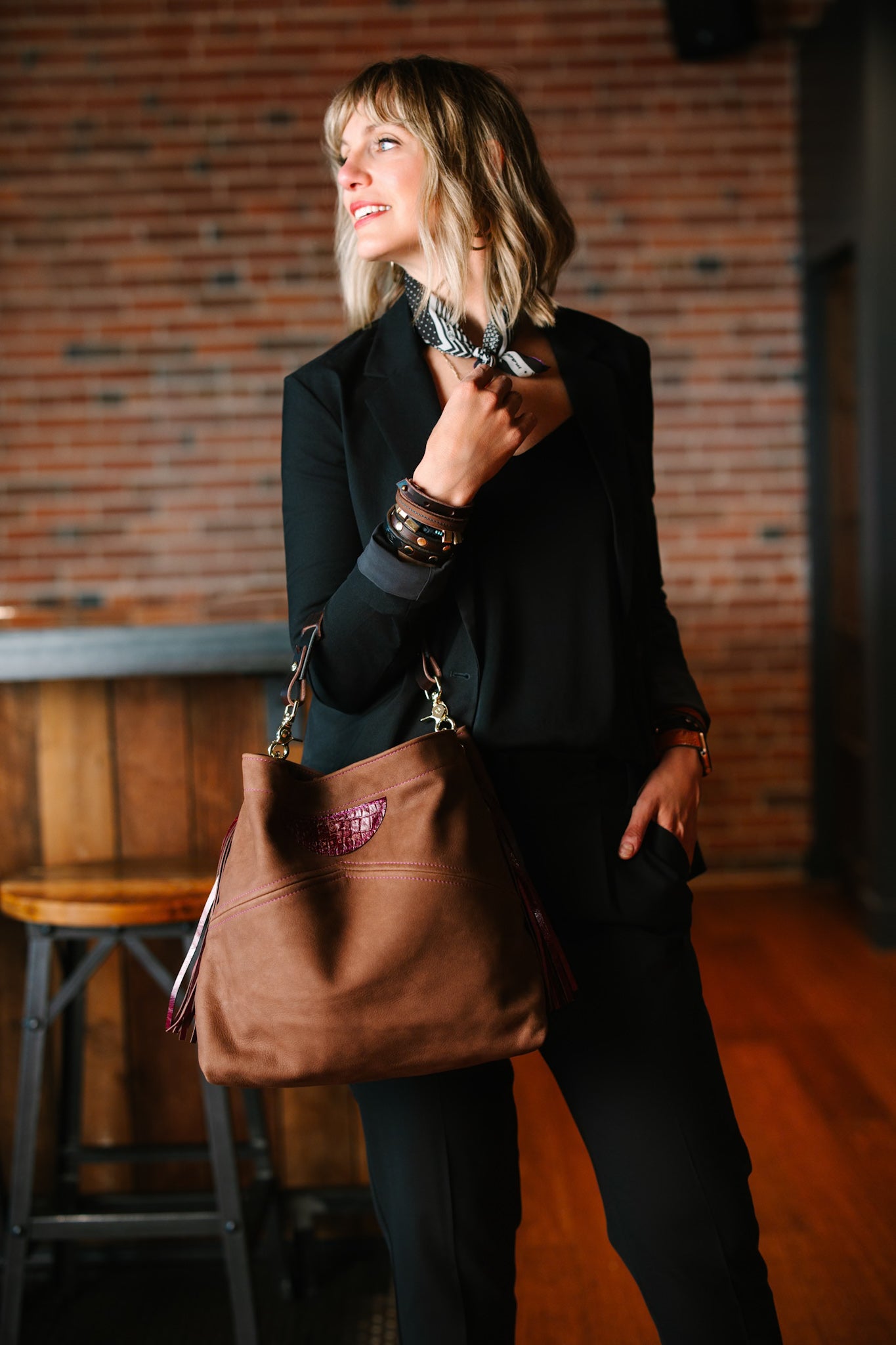 Autumn Reverie Collection | Eleanor Shoulder Tote | Mocha Suede