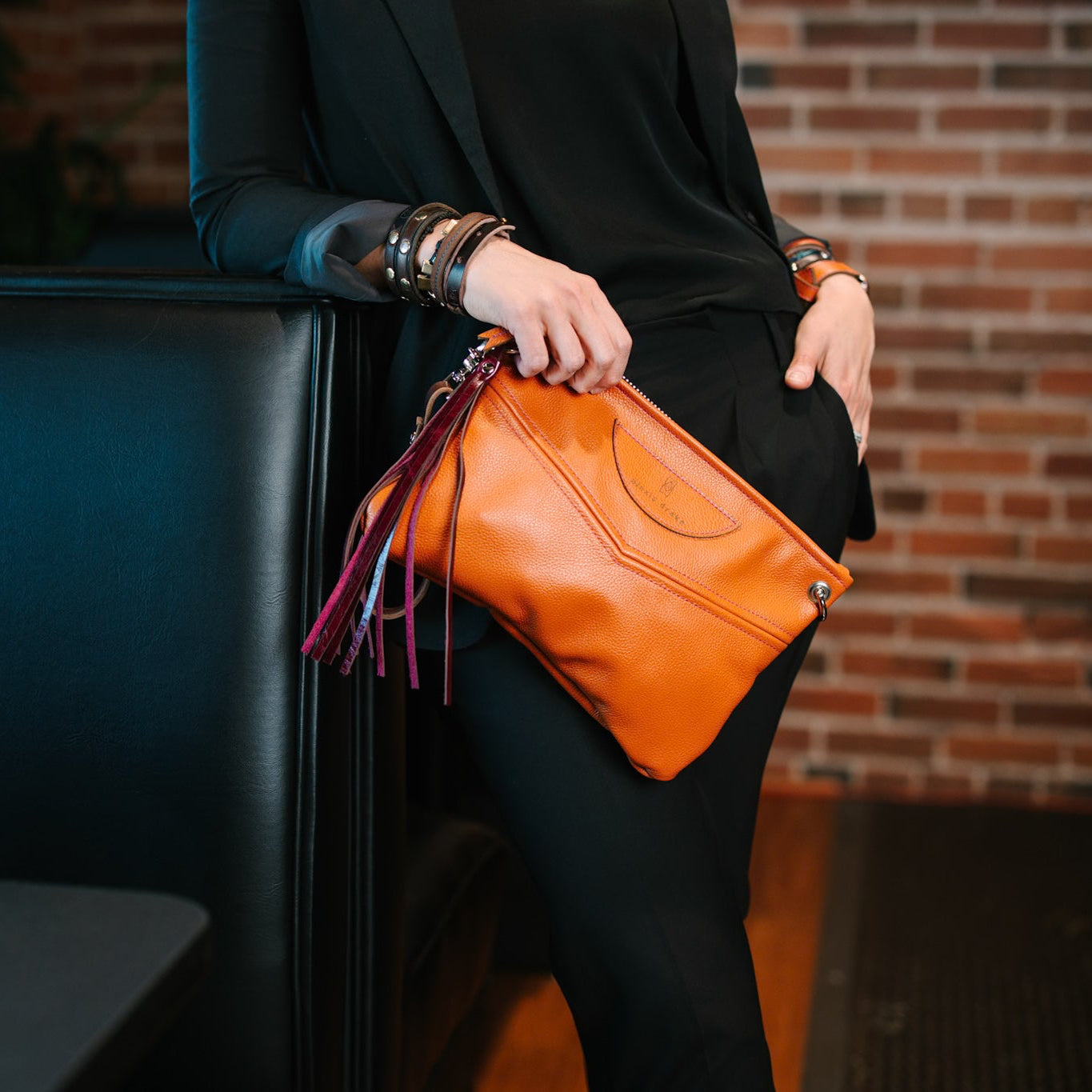 Autumn Reverie Collection | Jackie Clutch | Rust Pebble