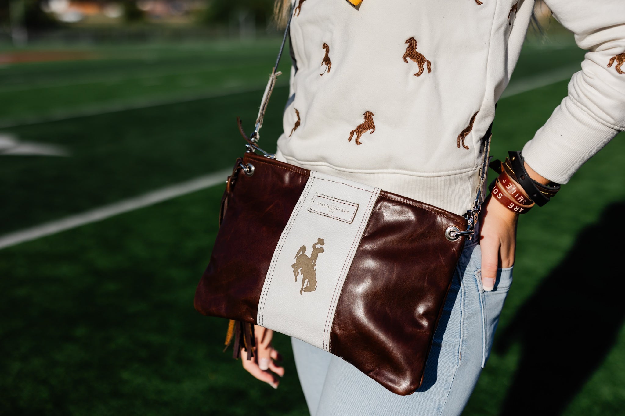 Steamboat Collection | Jackie Crossbody | Rocky + White Pebble