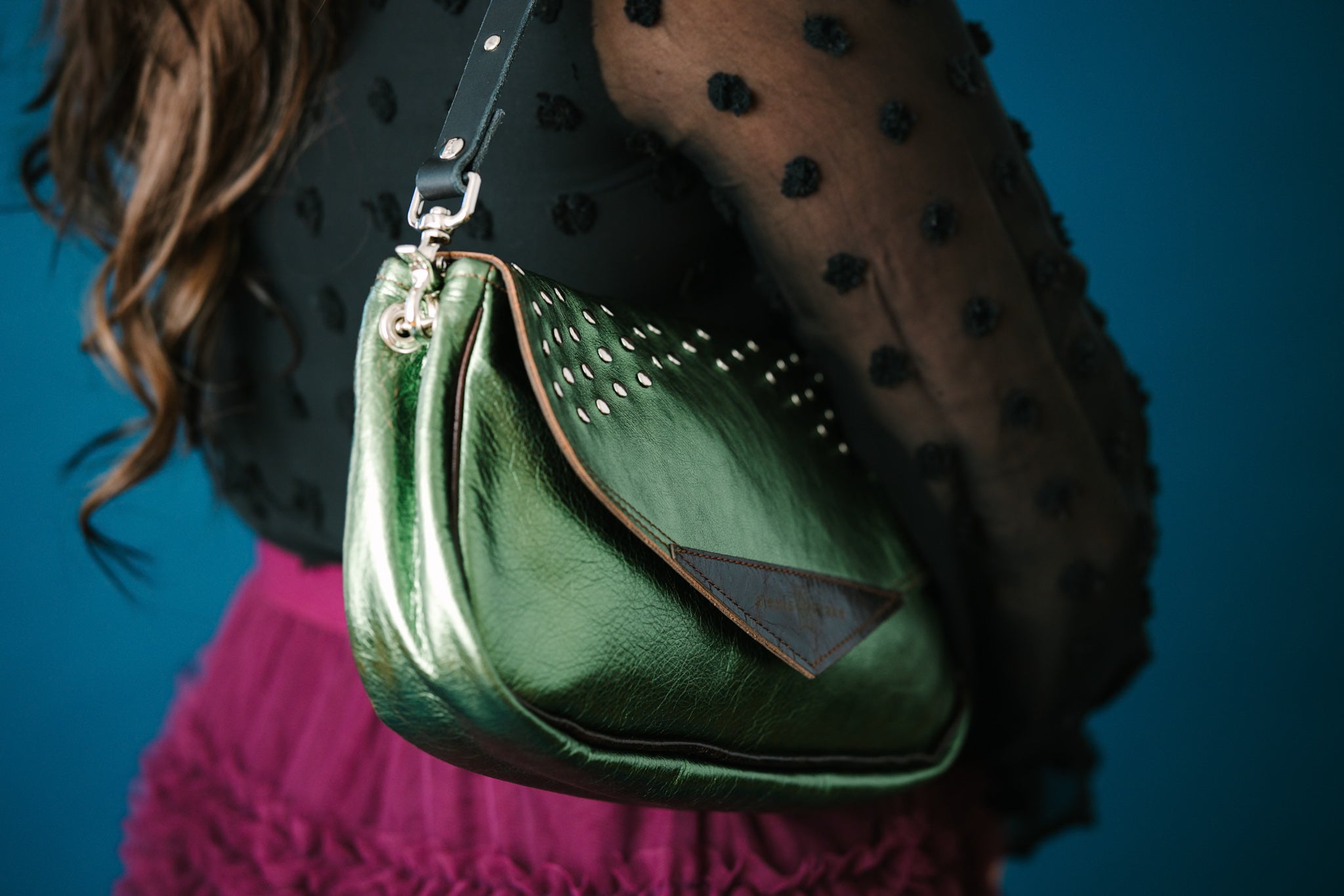 Midnight in Paris Collection | Adri Shoulder Tote | Emerald