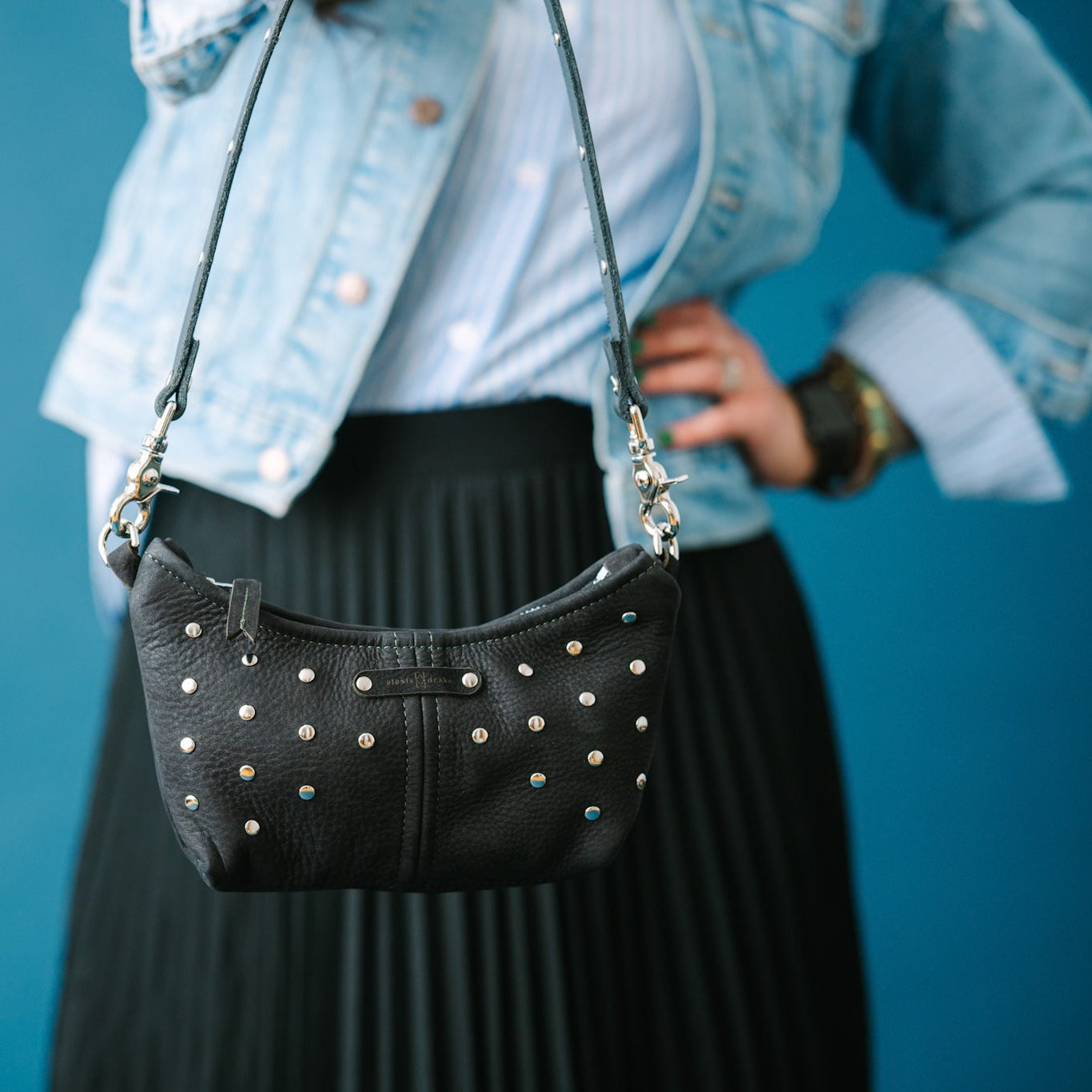 Midnight in Paris Collection | Penelope Crossbody | Noir Suede