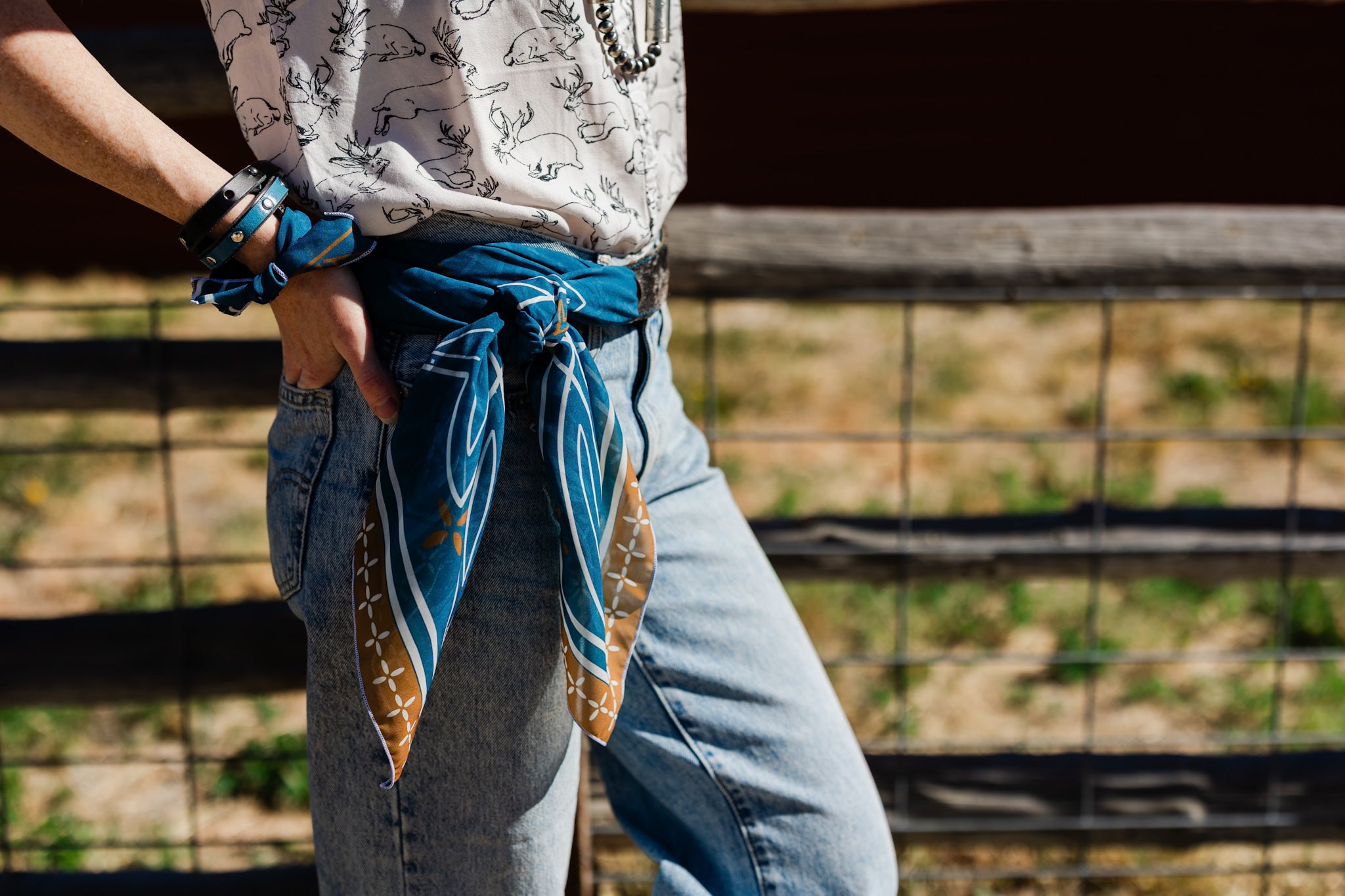 Scarf | Vintage Cowgirl Collection | Blue