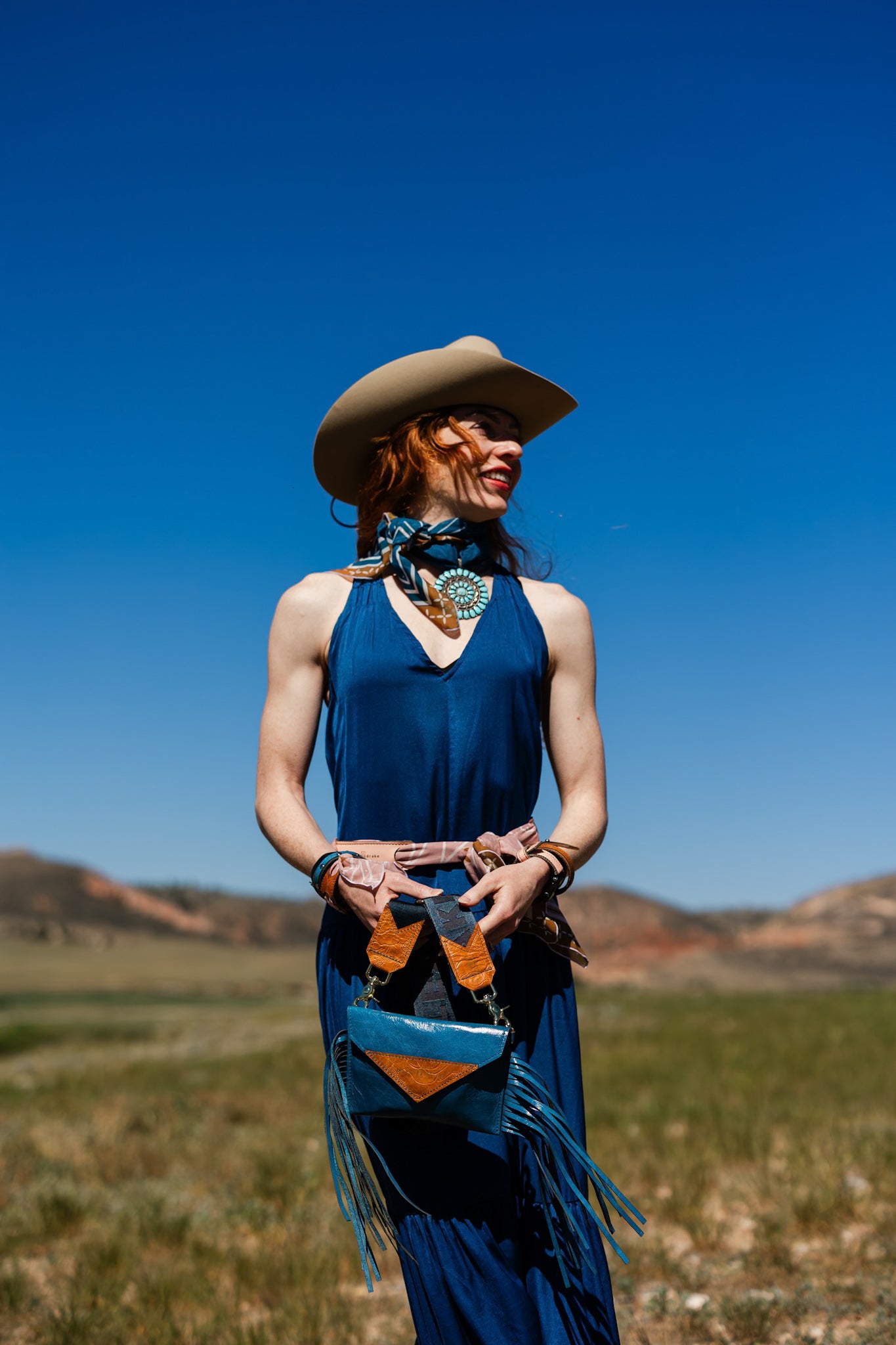 Vintage Cowgirl Collection | Envelope Cellphone Crossbody | Denim