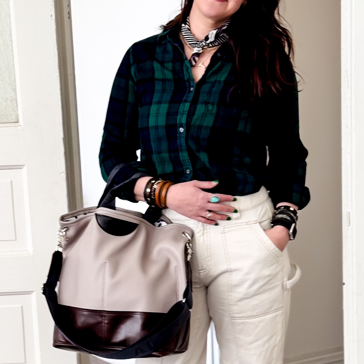 Everyday Collection | Lexington Shoulder Tote | Stone Gray + Rocky