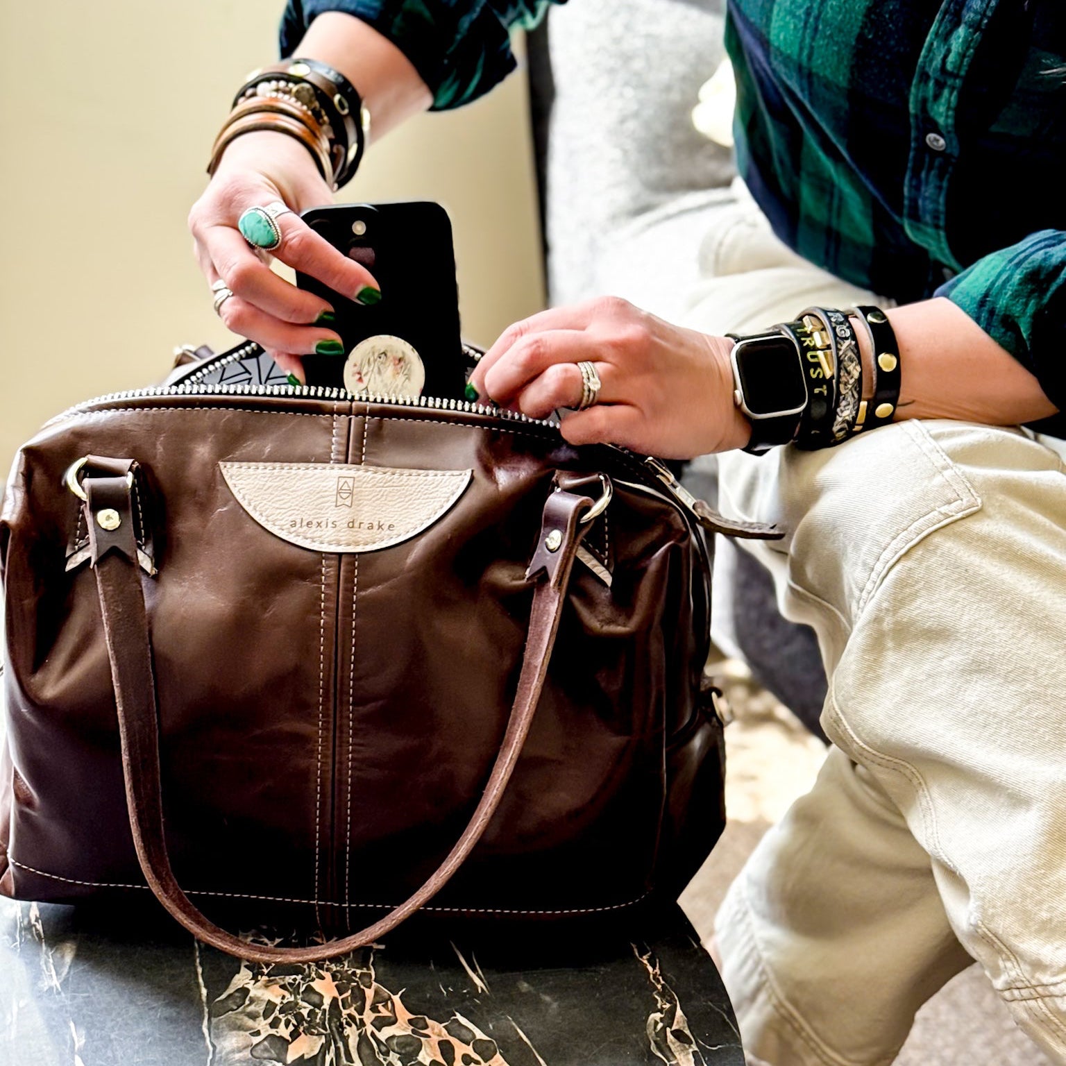 Everyday Collection | Eliza Satchel + Shoulder Tote | Rocky