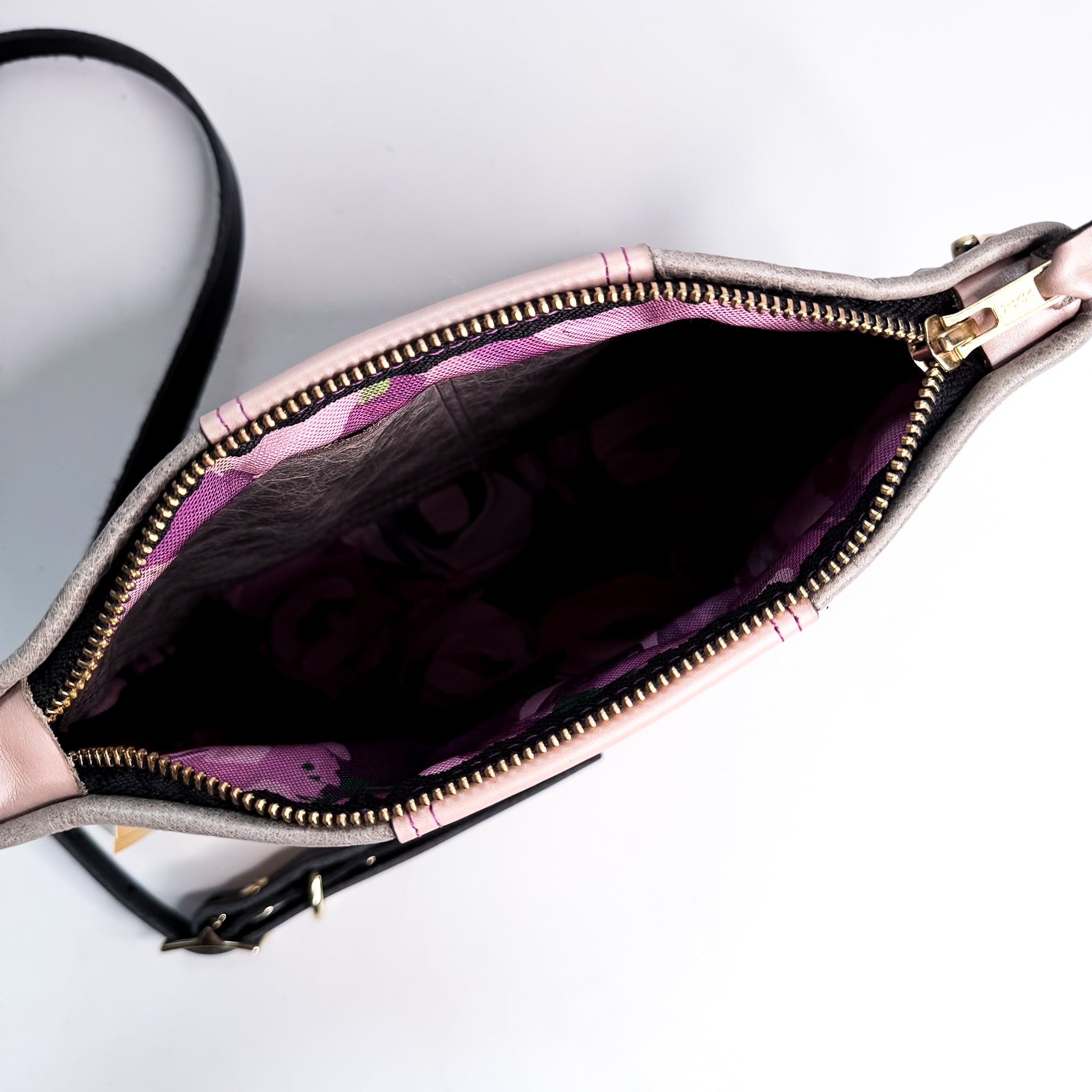 Wild Bloom Collection | Tourist Crossbody | Fog + Rosewater Pink