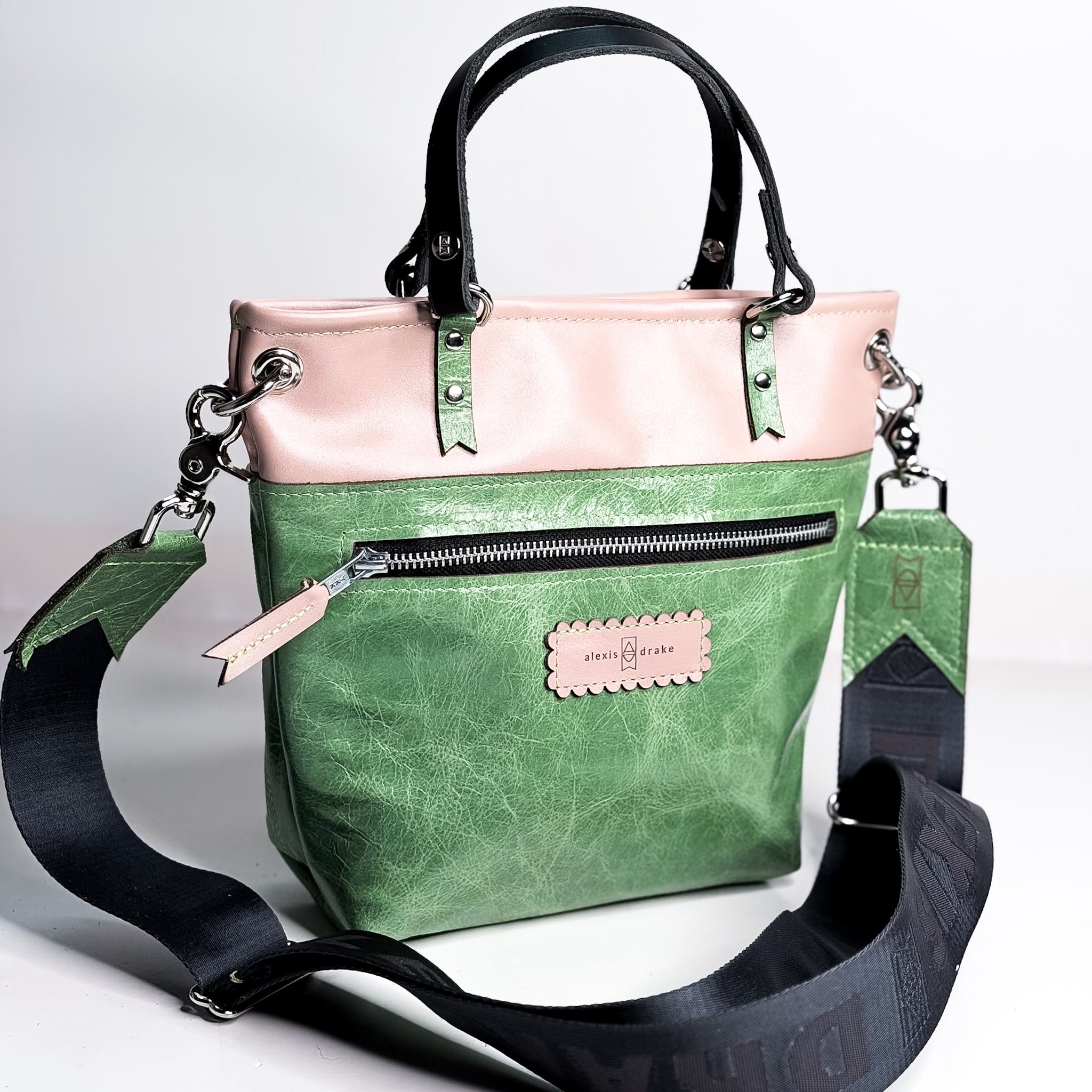 Wild Bloom Collection | Amika Satchel + Crossbody | Rosewater Pink + Ivy