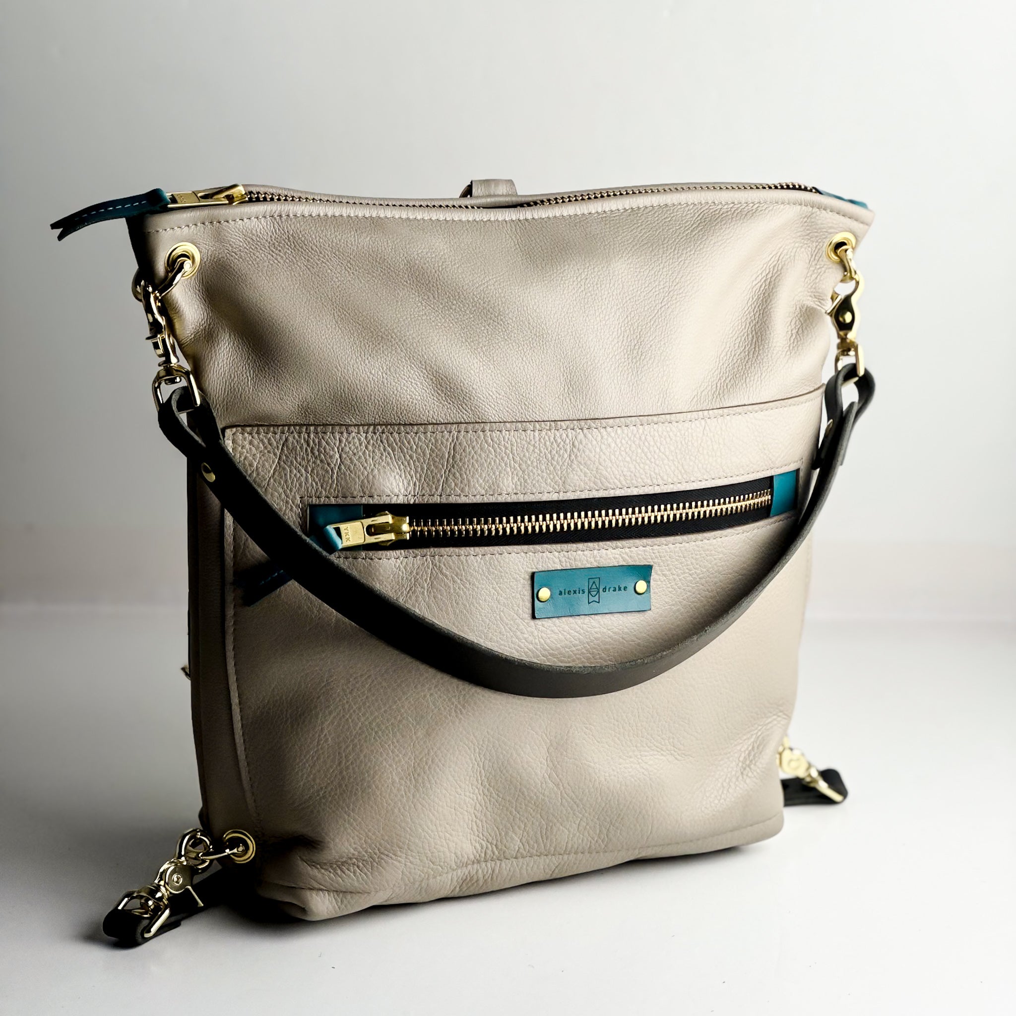 Relaxed Riviera Collection | Backpack Shoulder Tote | Linen Gray