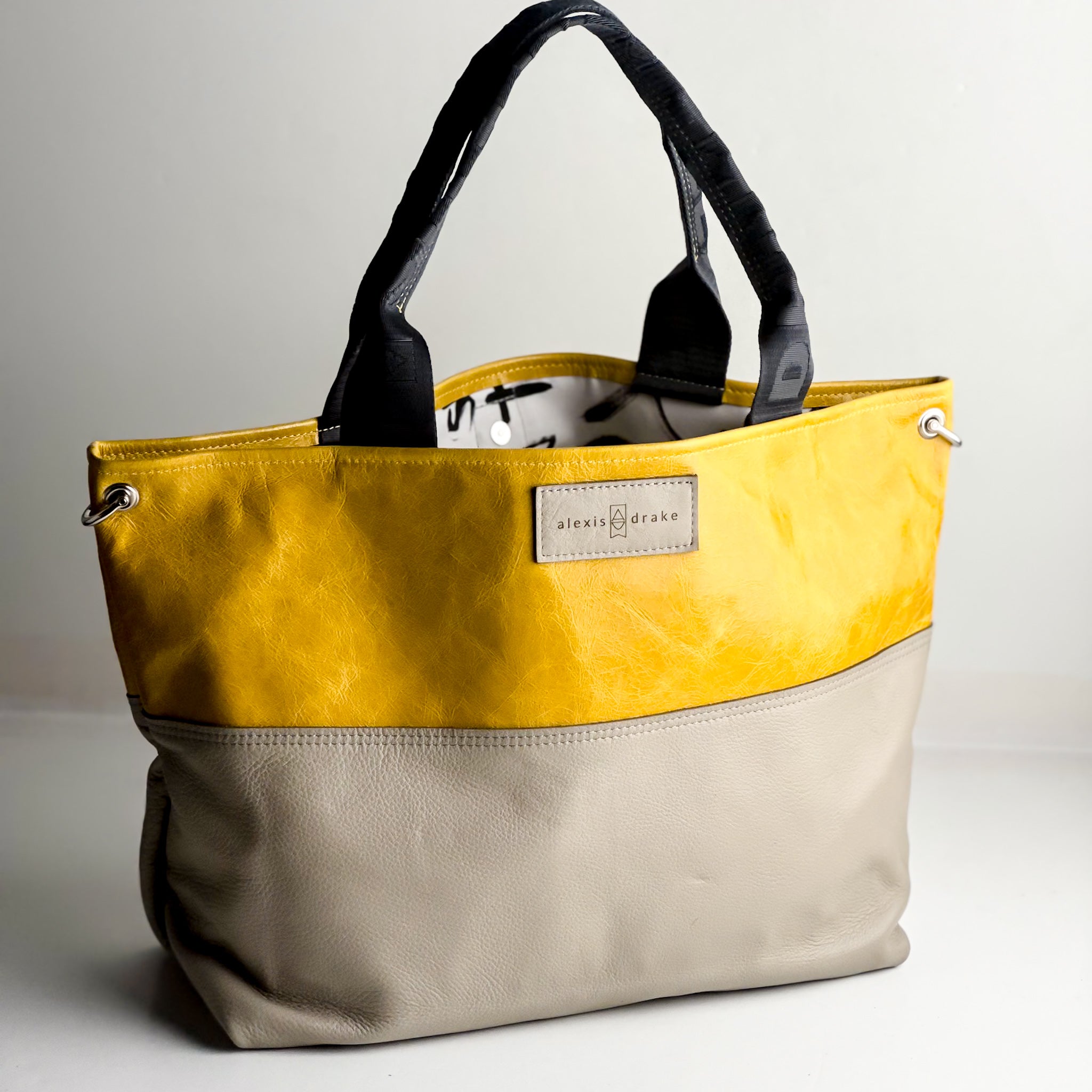 Relaxed Riviera Collection | Charlotte Shoulder Tote | Sunrise Yellow + Linen Gray