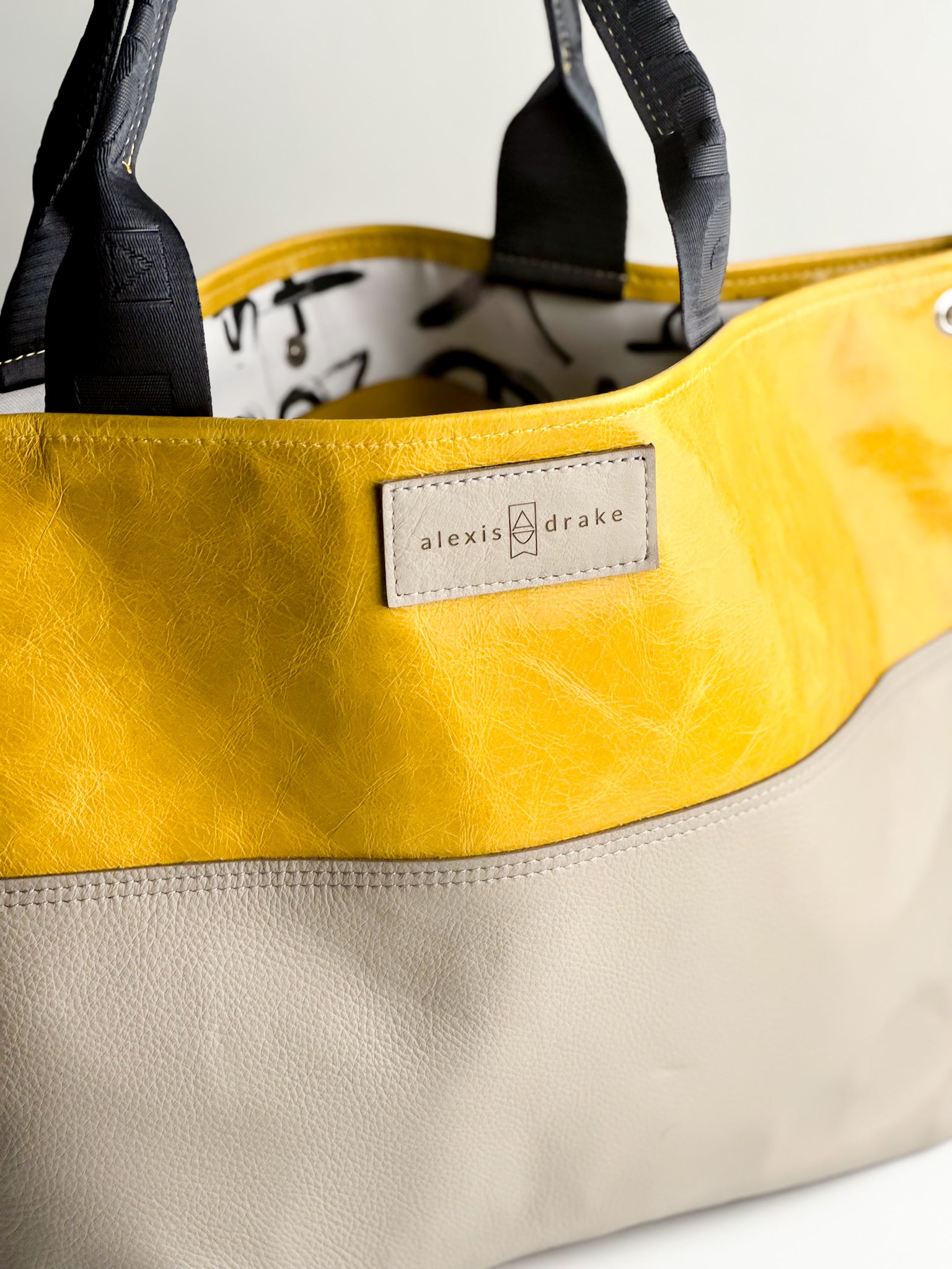 Relaxed Riviera Collection | Charlotte Shoulder Tote | Sunrise Yellow + Linen Gray