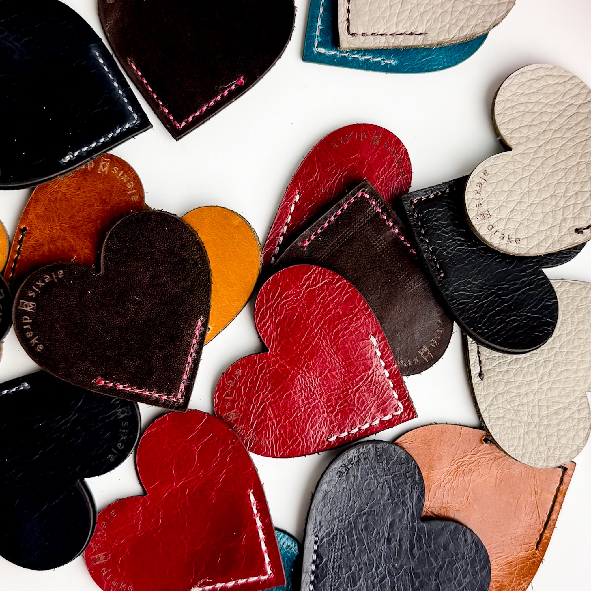 Home Collection | Leather Stitched Heart Bookmark