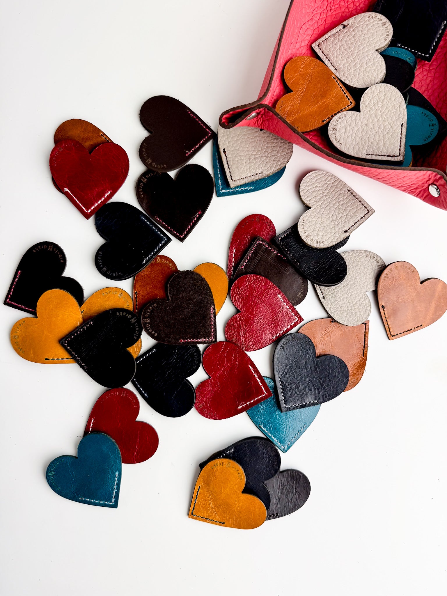 Home Collection | Leather Stitched Heart Bookmark