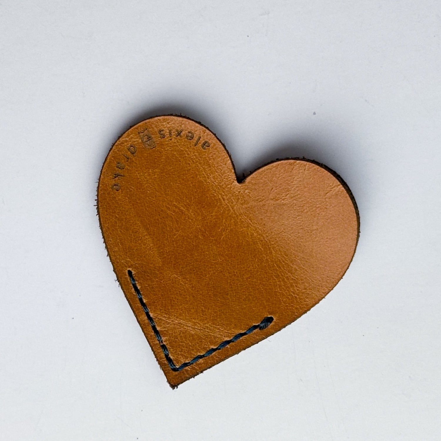 Home Collection | Leather Stitched Heart Bookmark