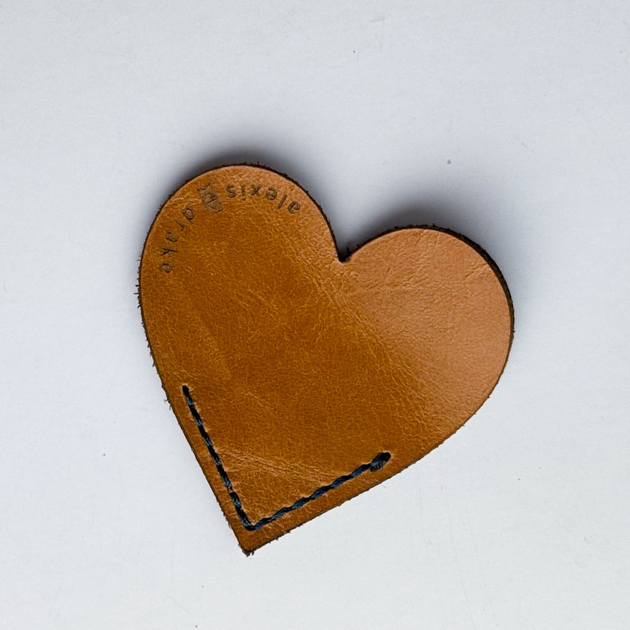 Home Collection | Leather Stitched Heart Bookmark