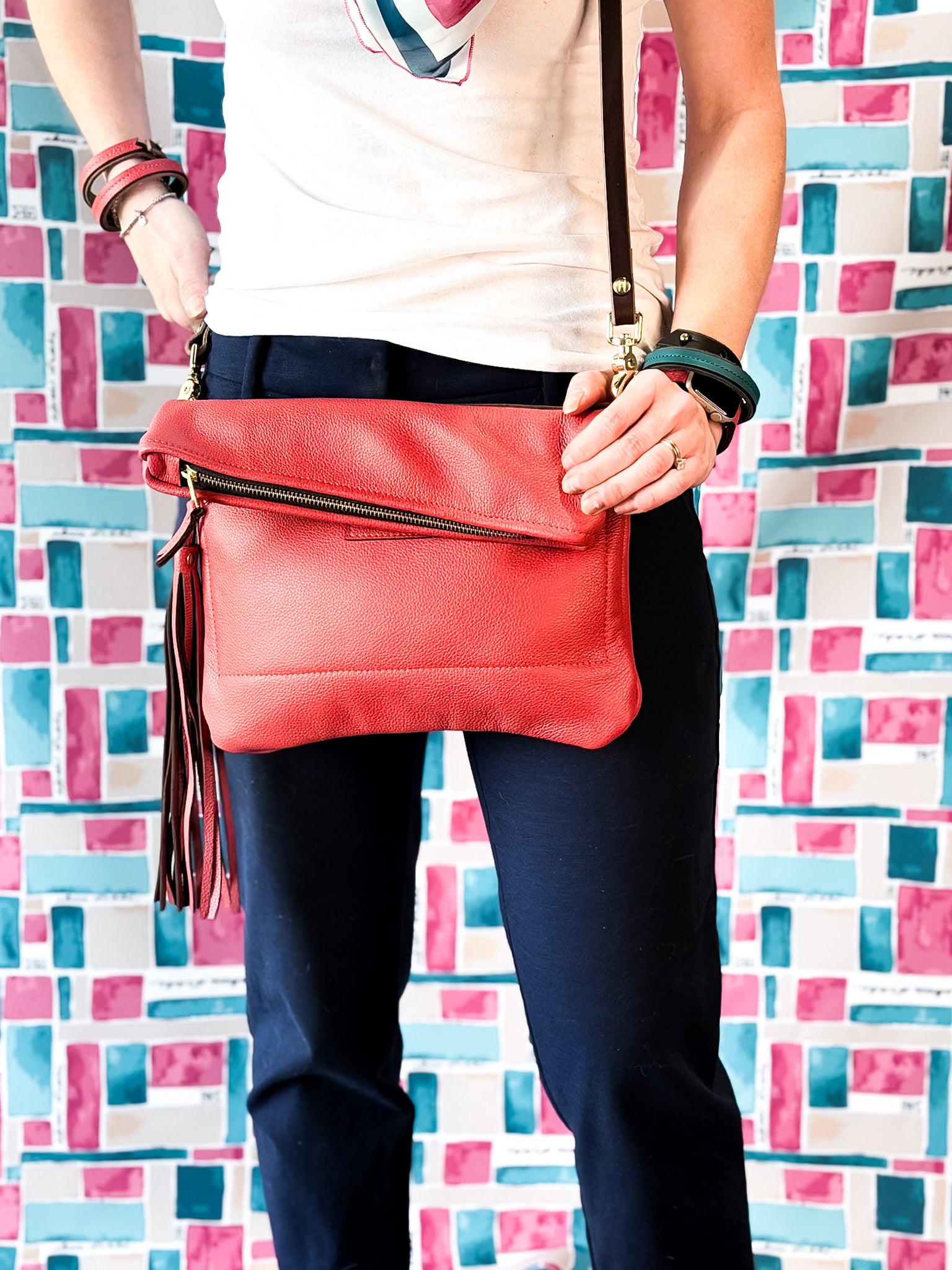 Coastal Collection | Eva Crossbody + Clutch | Coral