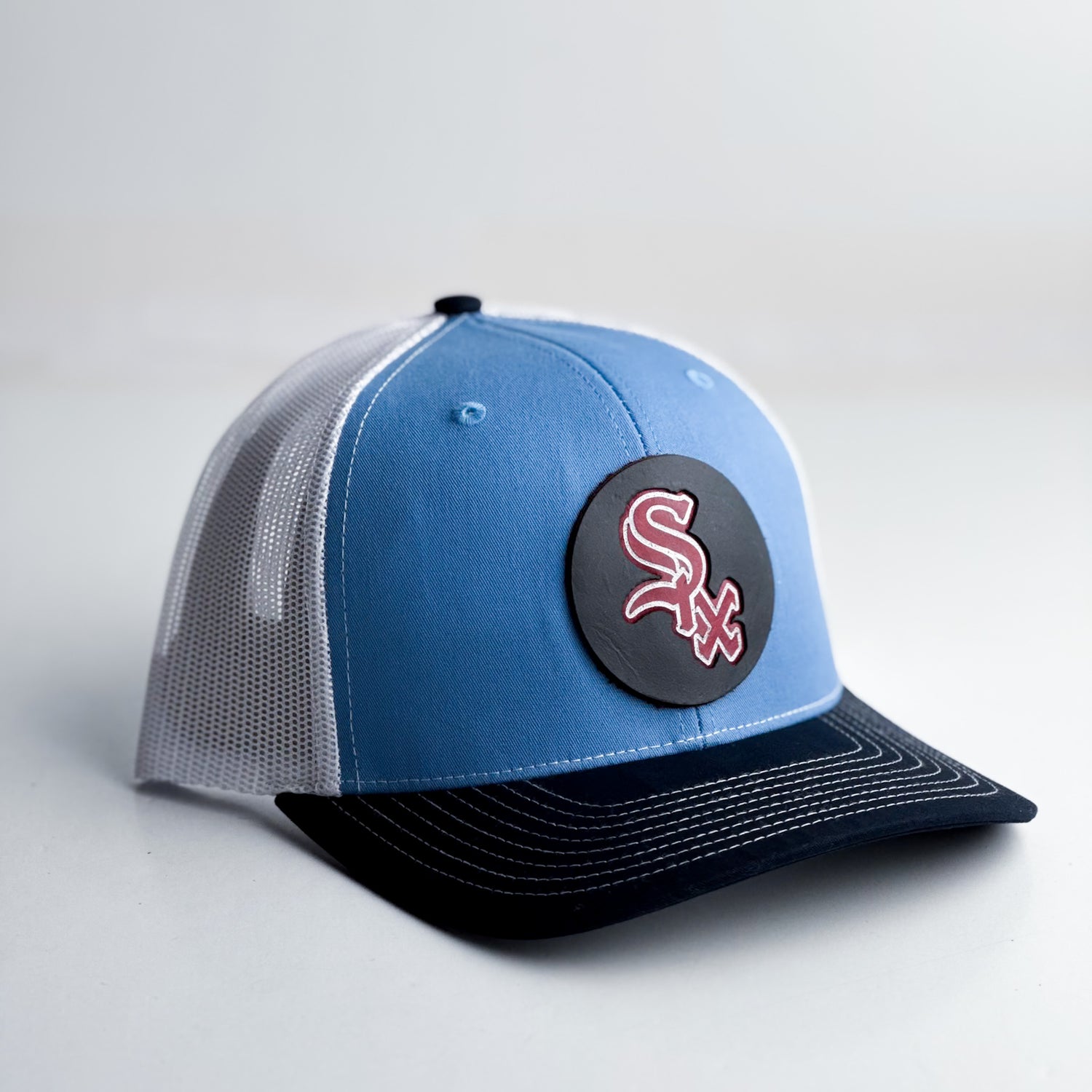 Post Six Game Day | Trucker Hat | Circle Six | Baby Blue + Navy