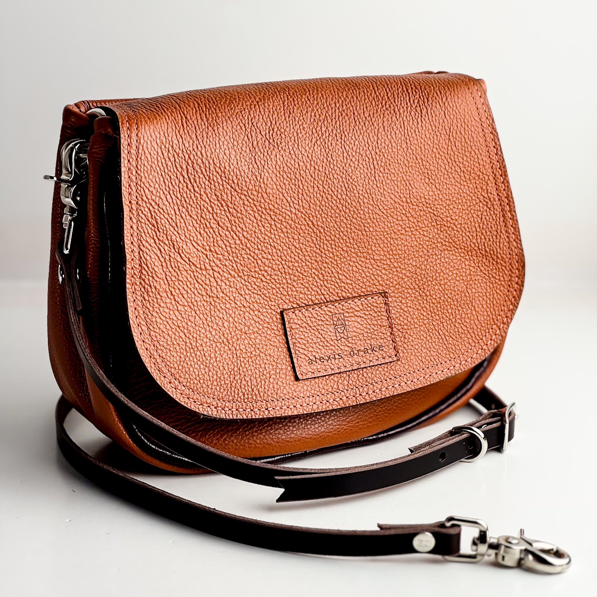 Autumn Reverie Collection | Mini E Crossbody | Rust Pebble