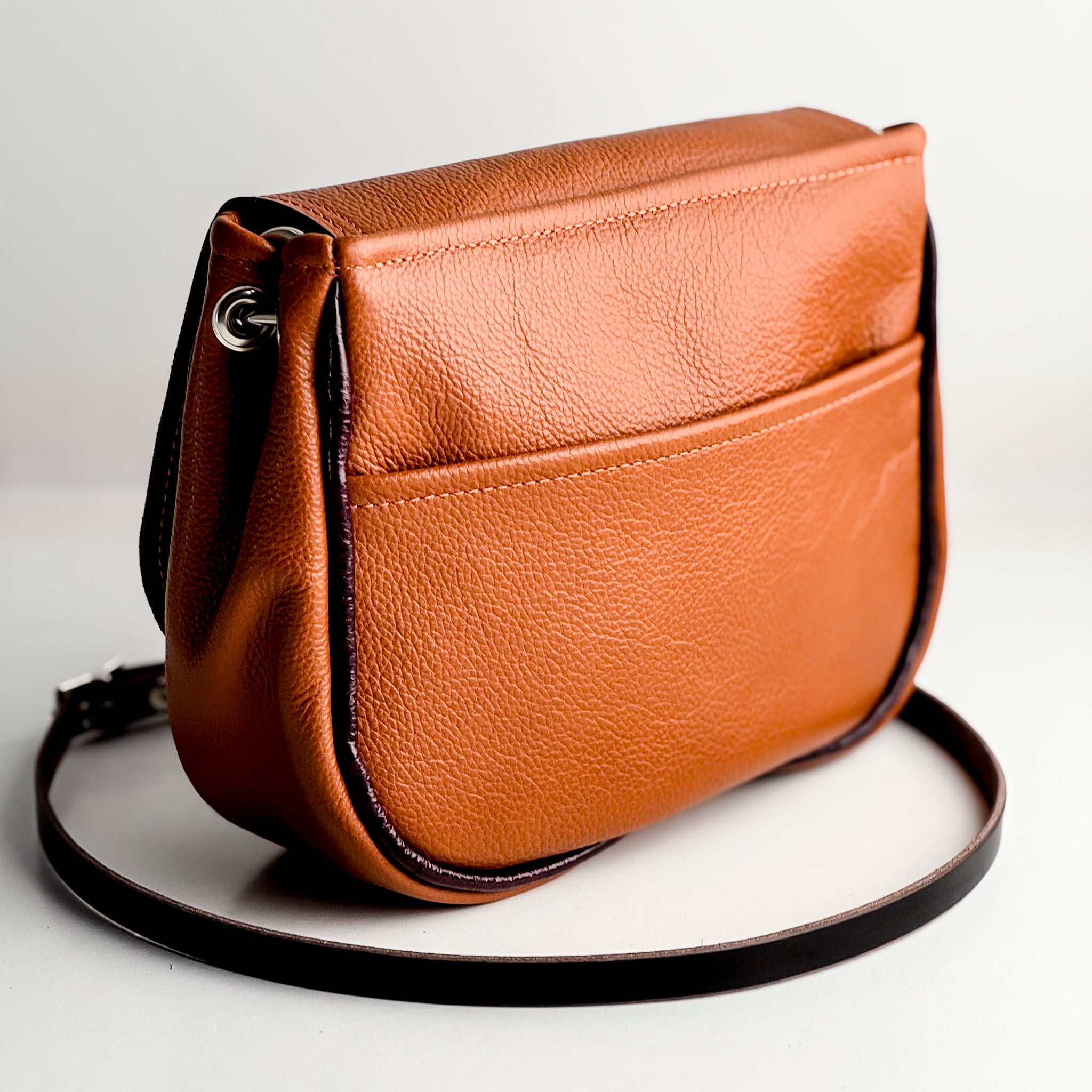 Autumn Reverie Collection | Mini E Crossbody | Rust Pebble