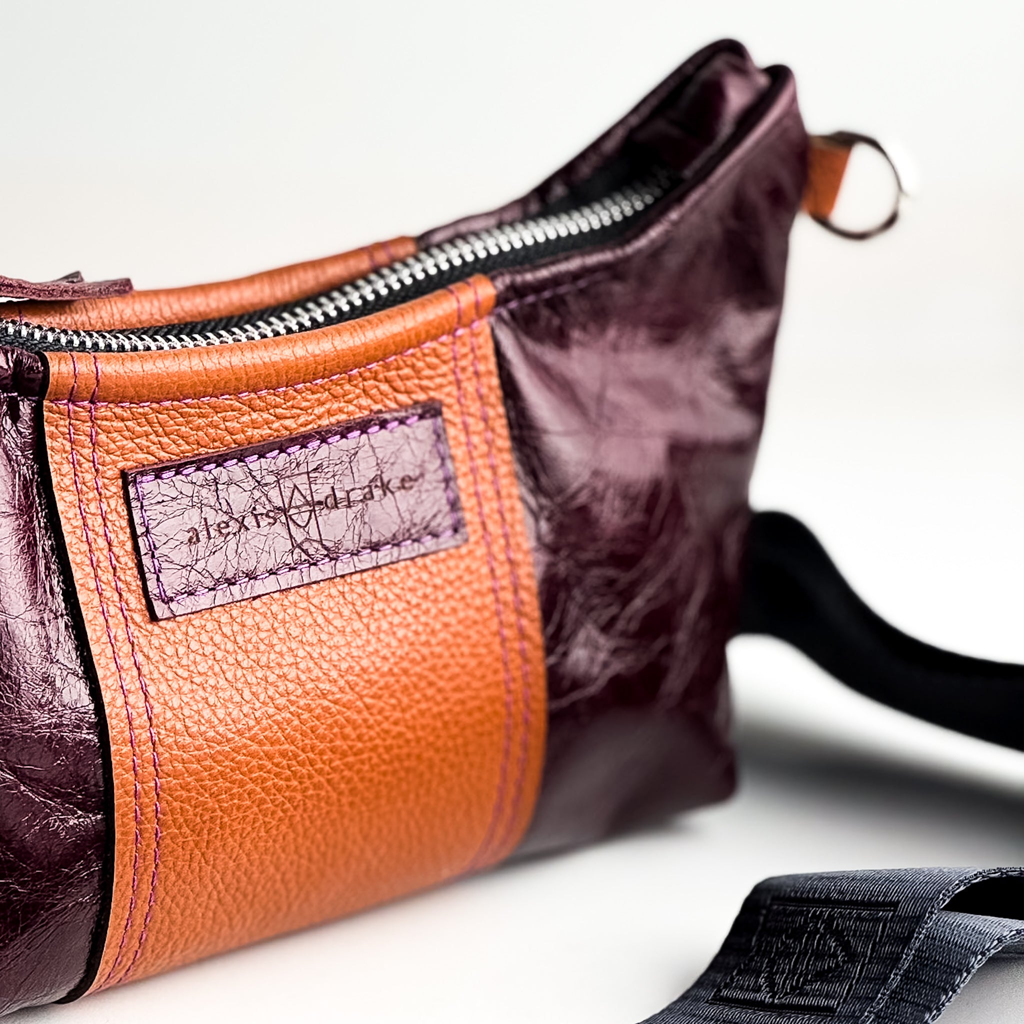 Autumn Reverie Collection | Penelope Crossbody | Plum + Rust Pebble