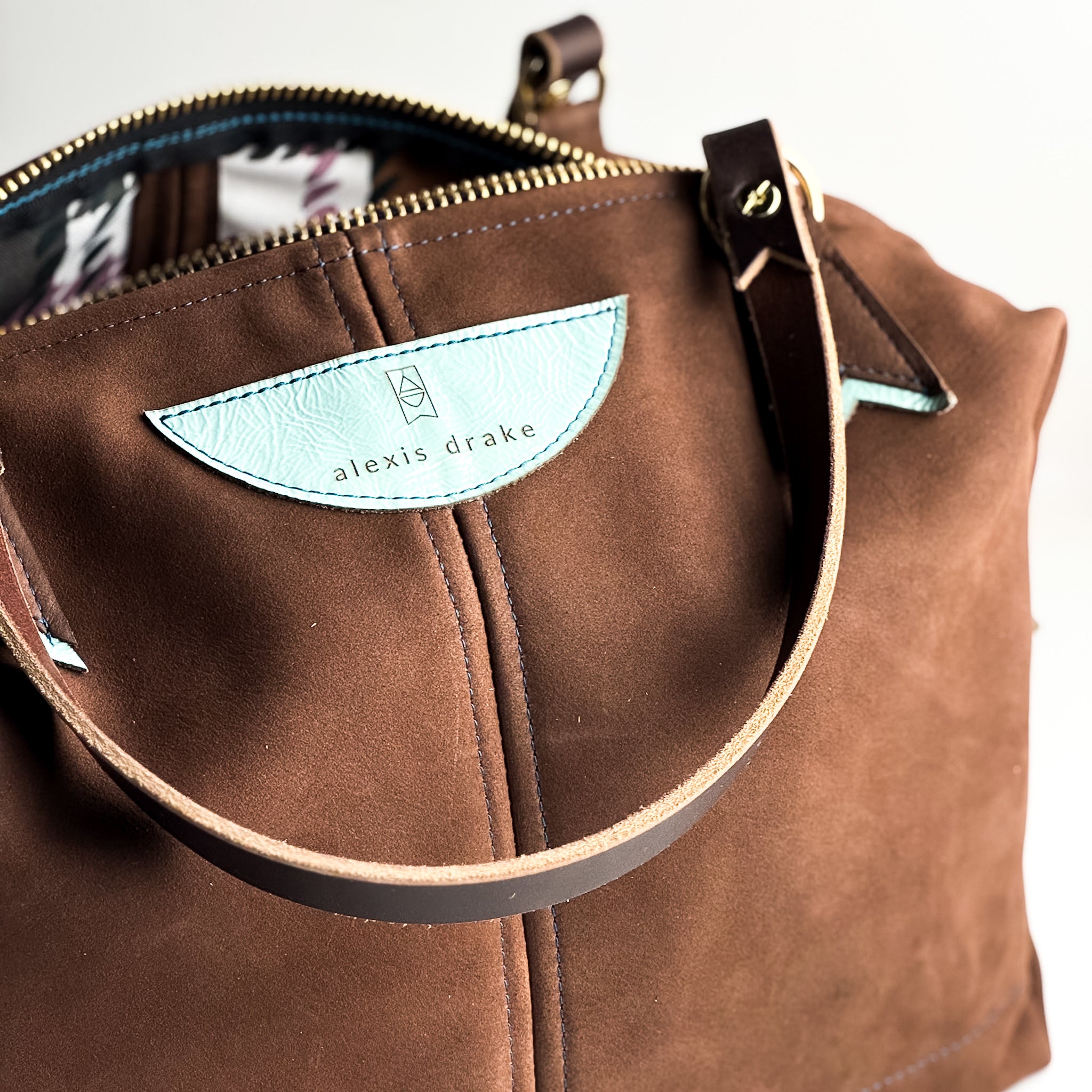 Autumn Reverie Collection | Eliza Satchel + Shoulder Tote | Mocha Suede