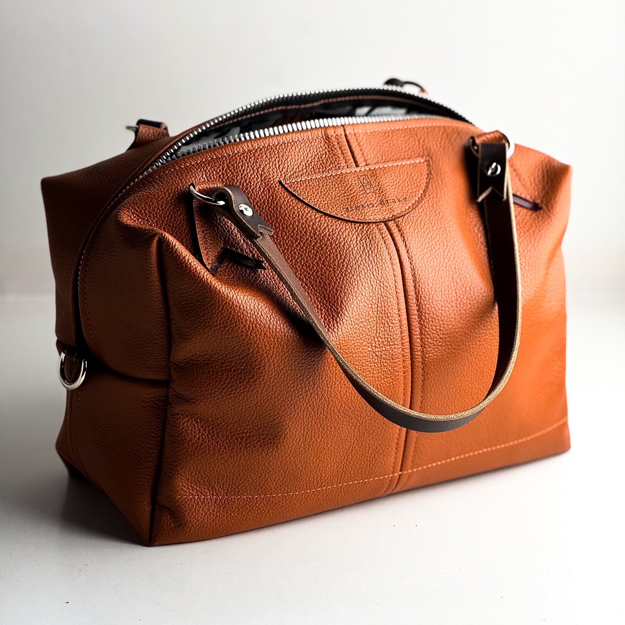 Autumn Reverie Collection | Eliza Satchel + Shoulder Tote | Rust Pebble