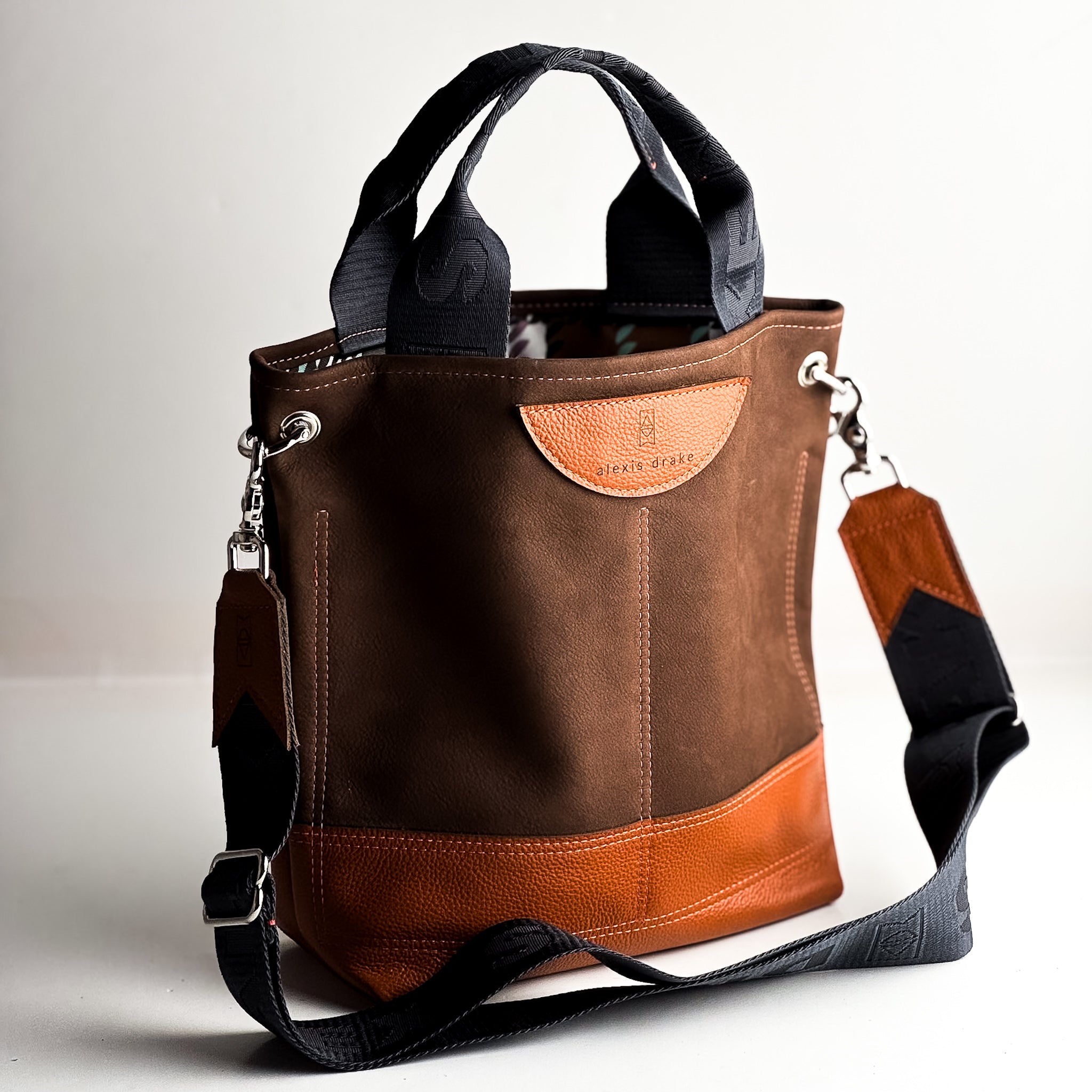 Autumn Reverie Collection | Tivoli Shoulder Tote | Mocha Suede + Rust Pebble
