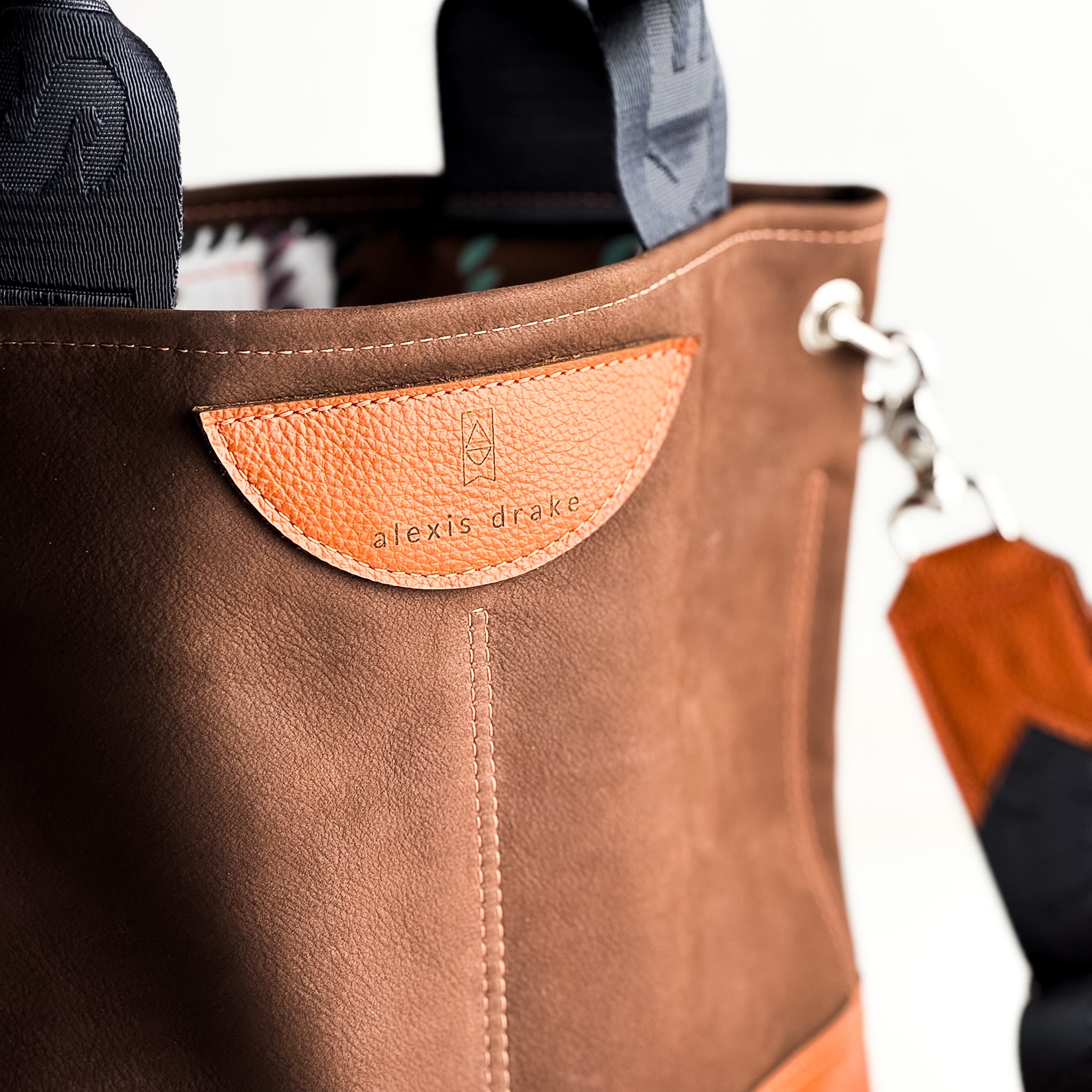Autumn Reverie Collection | Tivoli Shoulder Tote | Mocha Suede + Rust Pebble
