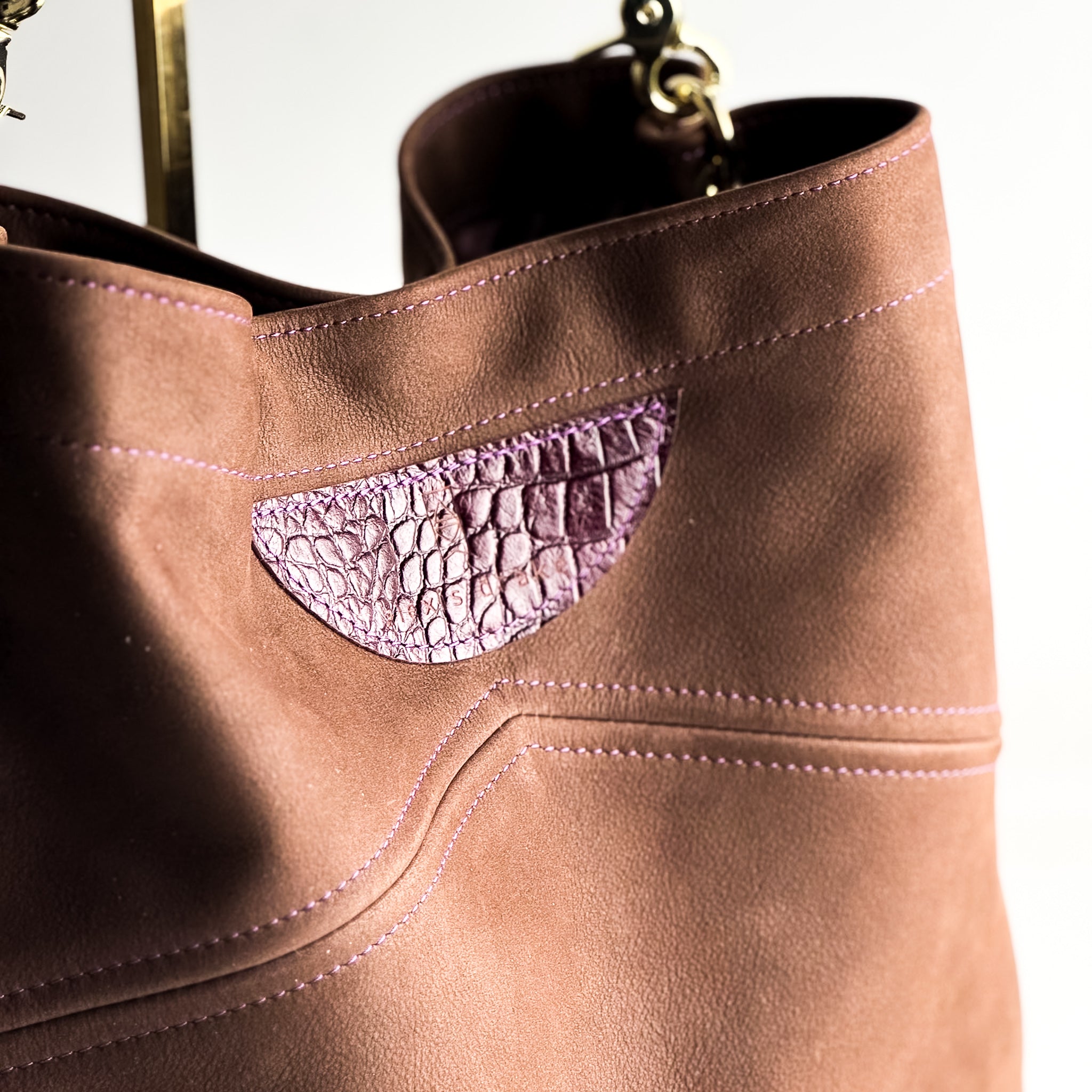 Autumn Reverie Collection | Eleanor Shoulder Tote | Mocha Suede