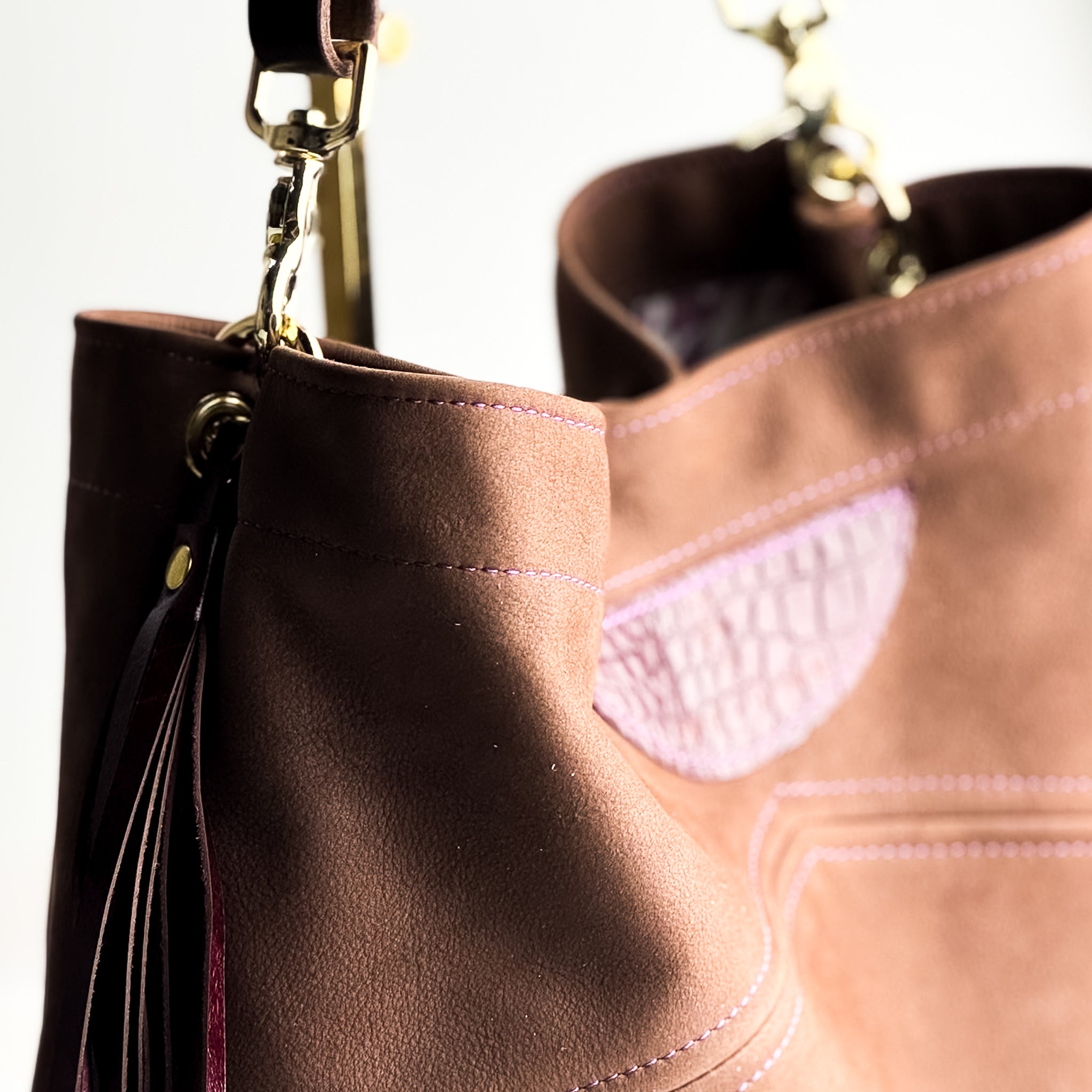 Autumn Reverie Collection | Eleanor Shoulder Tote | Mocha Suede