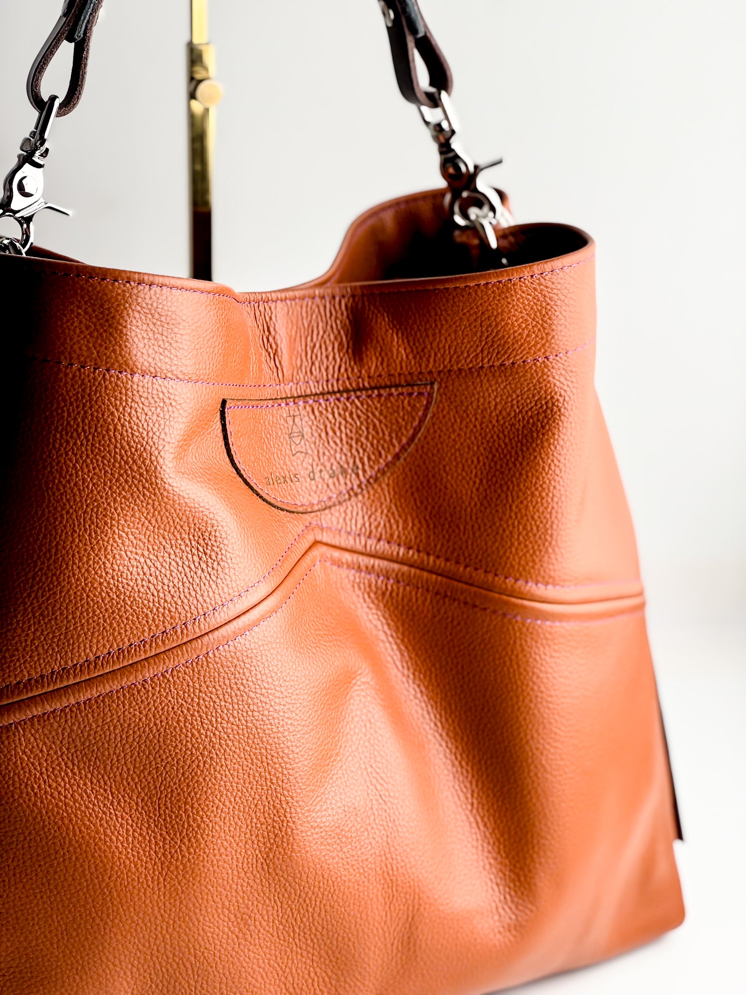 Autumn Reverie Collection | Eleanor Shoulder Tote | Rust Pebble