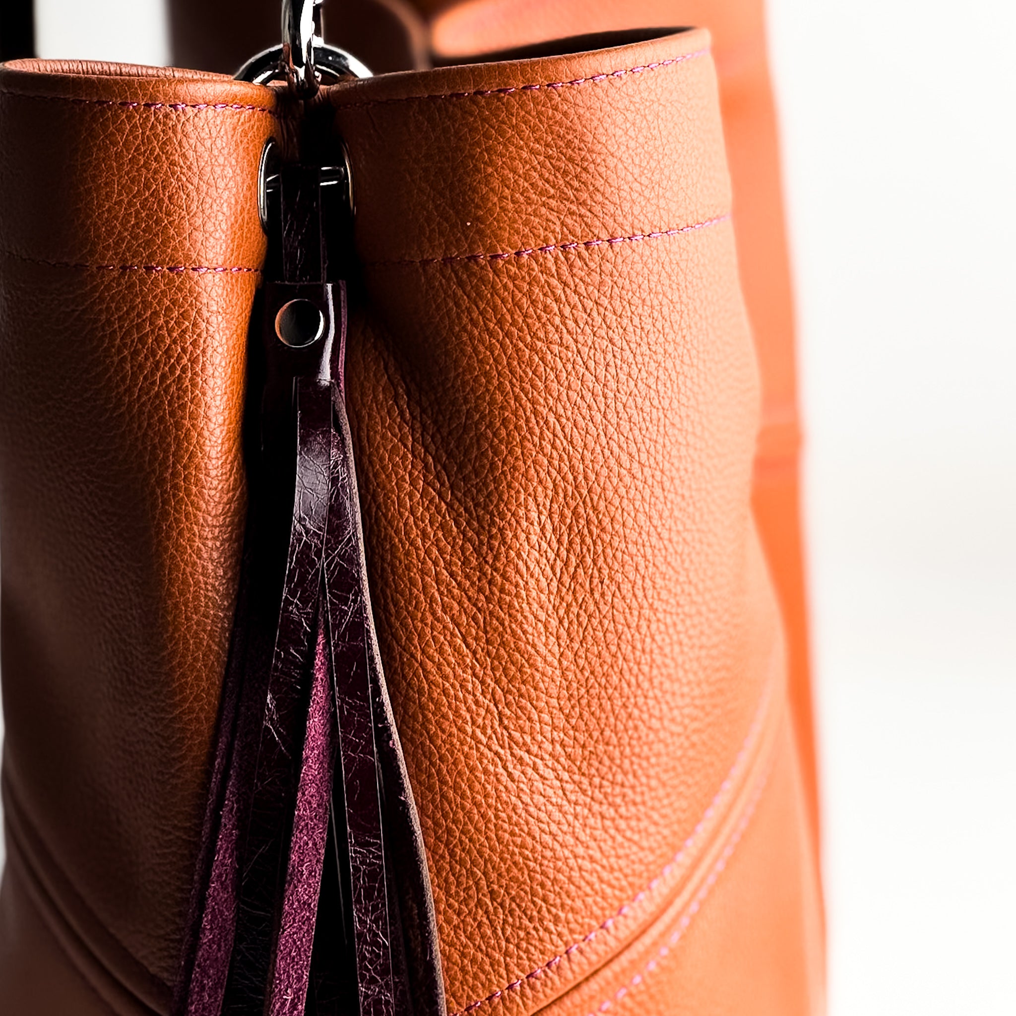 Autumn Reverie Collection | Eleanor Shoulder Tote | Rust Pebble