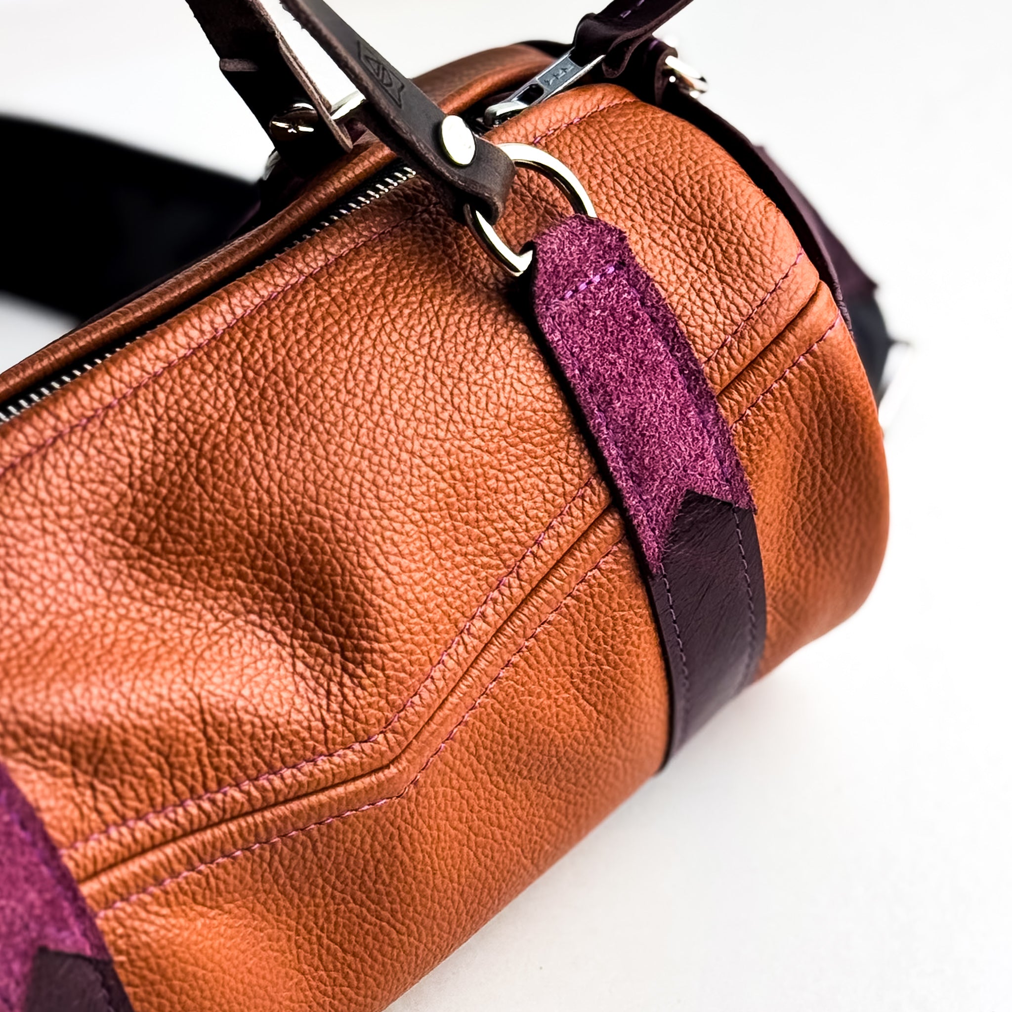 Autumn Reverie Collection | Gigi Baby Duffel Satchel + Crossbody | Rust Pebble