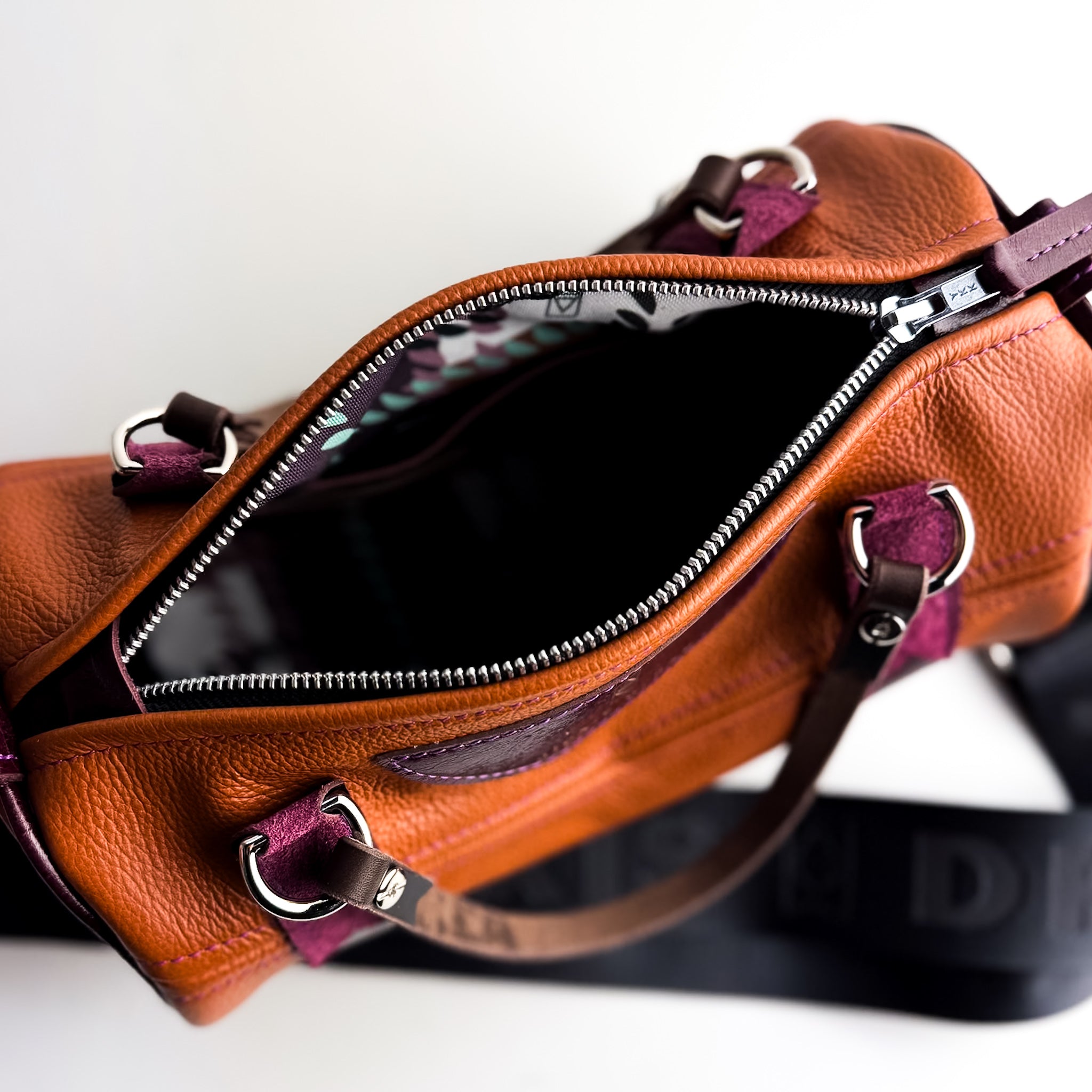 Autumn Reverie Collection | Gigi Baby Duffel Satchel + Crossbody | Rust Pebble