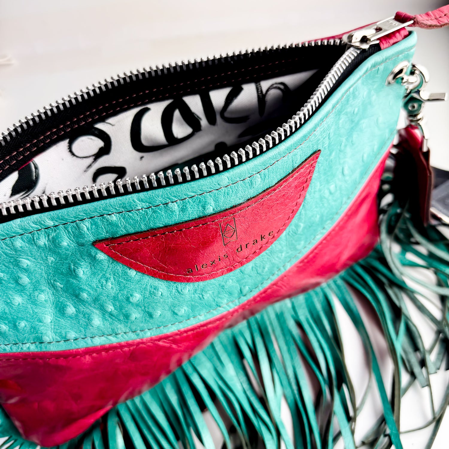 Arena Tradition Collection | Jackie Crossbody | Cactus Ostrich + Wildrose
