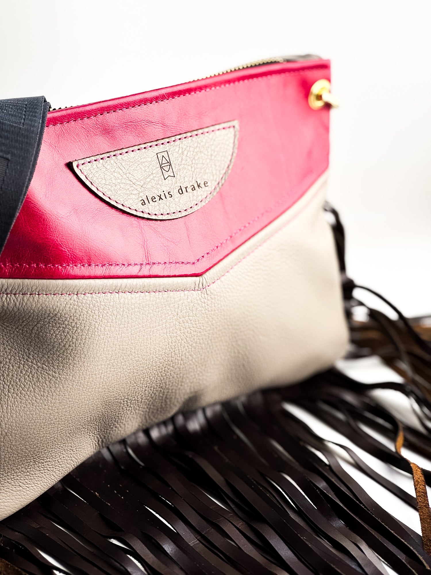 Arena Tradition Collection | Jackie Crossbody | Wildrose + Stone Gray