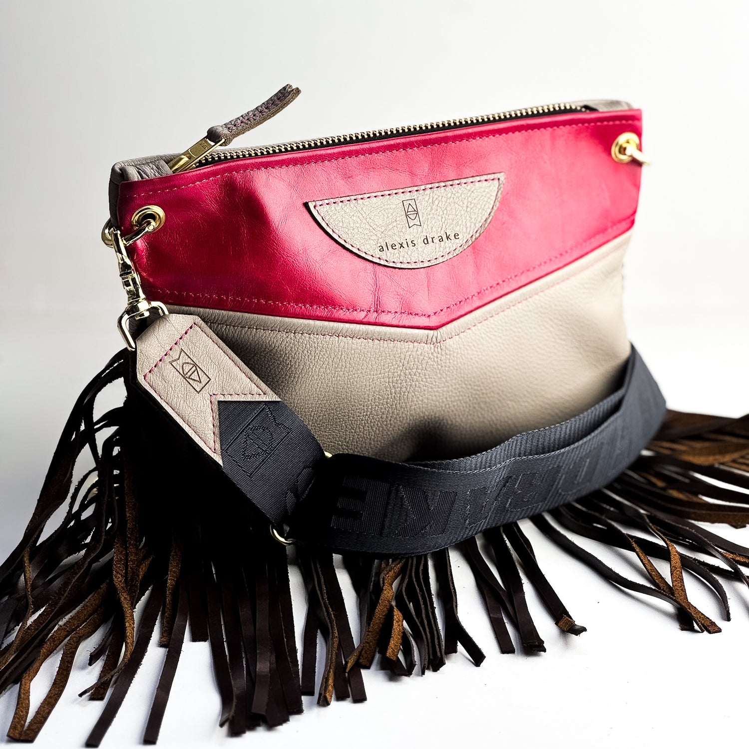 Arena Tradition Collection | Jackie Crossbody | Wildrose + Stone Gray