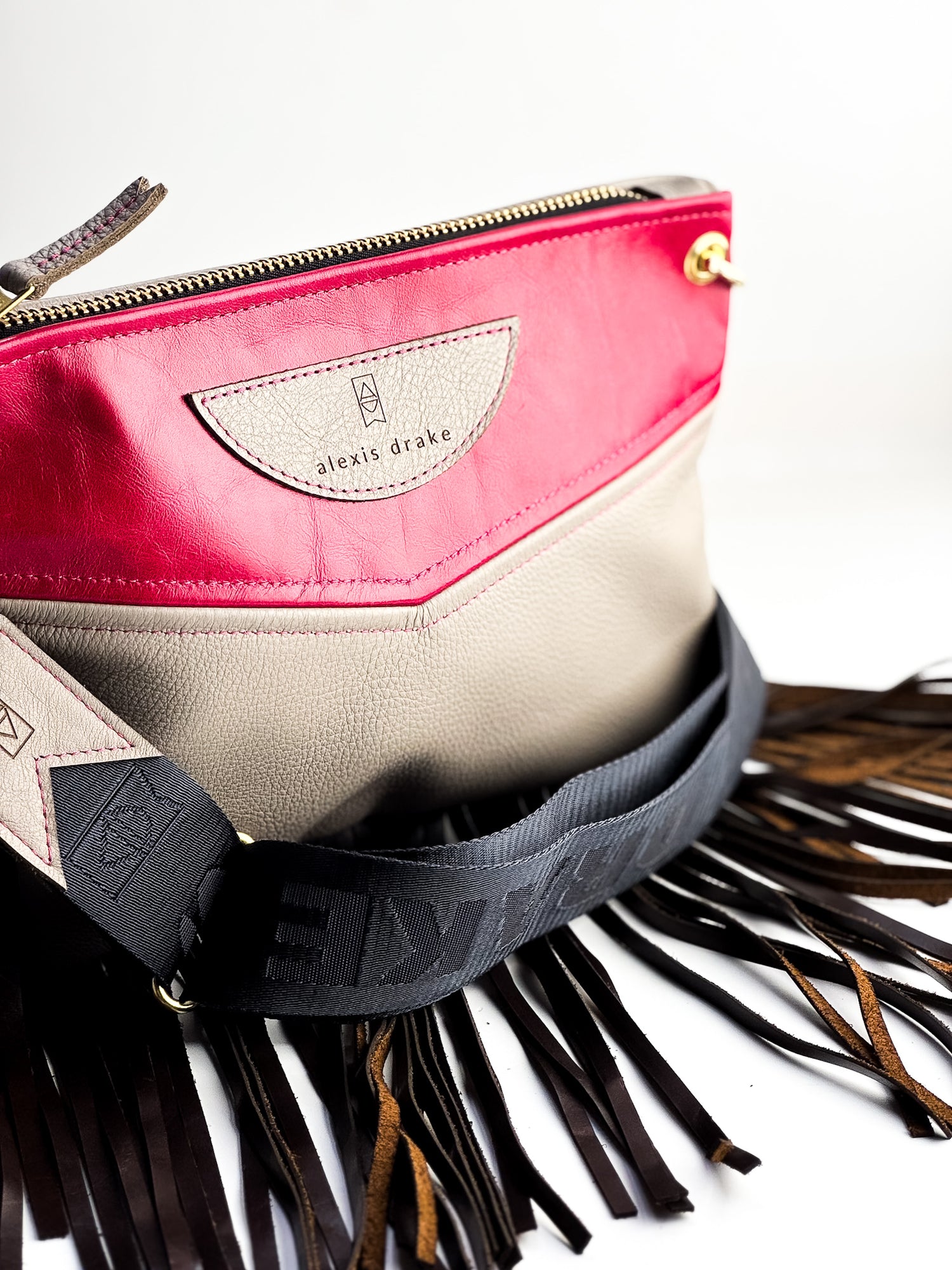 Arena Tradition Collection | Jackie Crossbody | Wildrose + Stone Gray