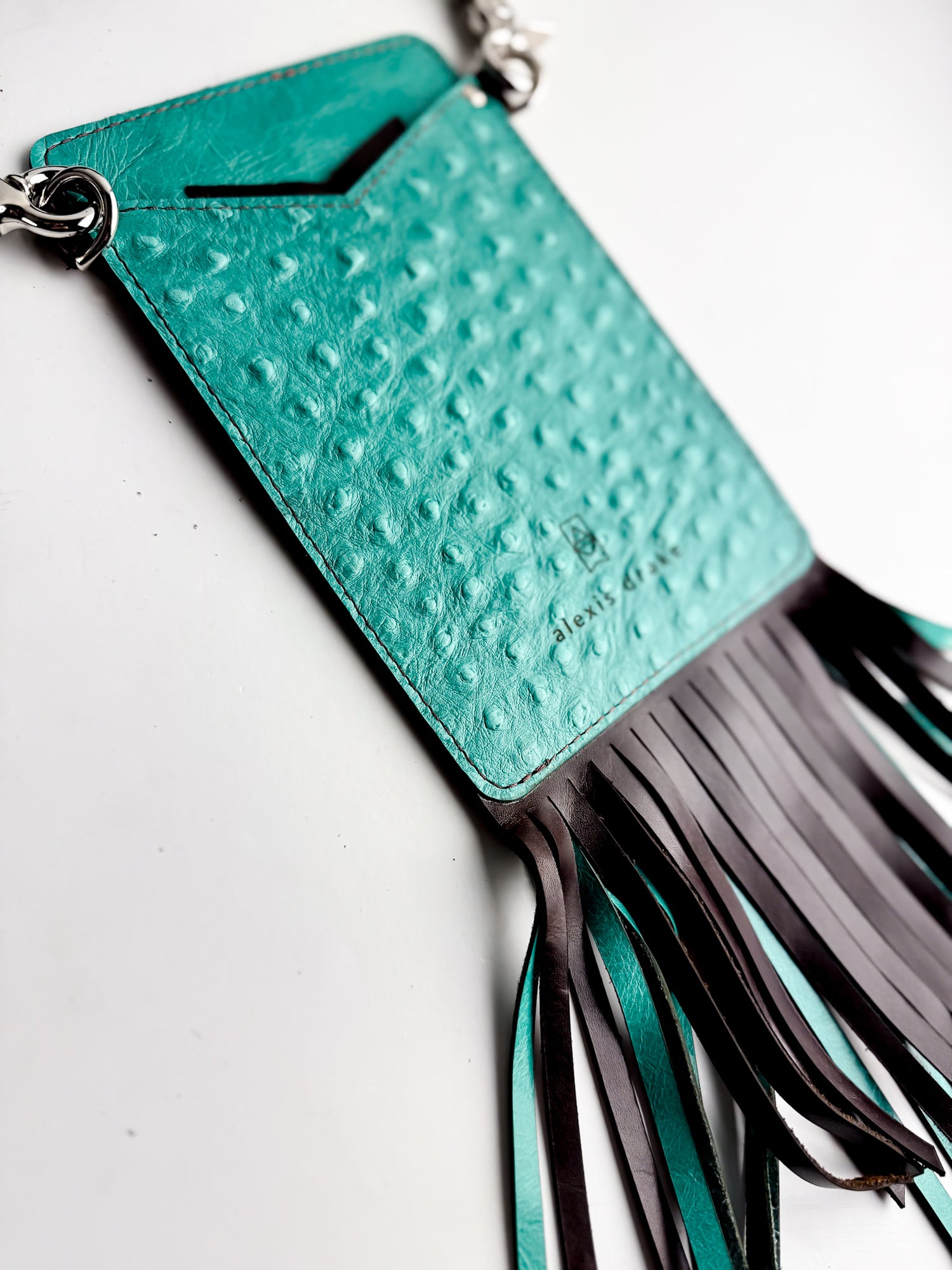 Arena Tradition Collection | Cellphone Crossbody | Cactus Ostrich + Rocky