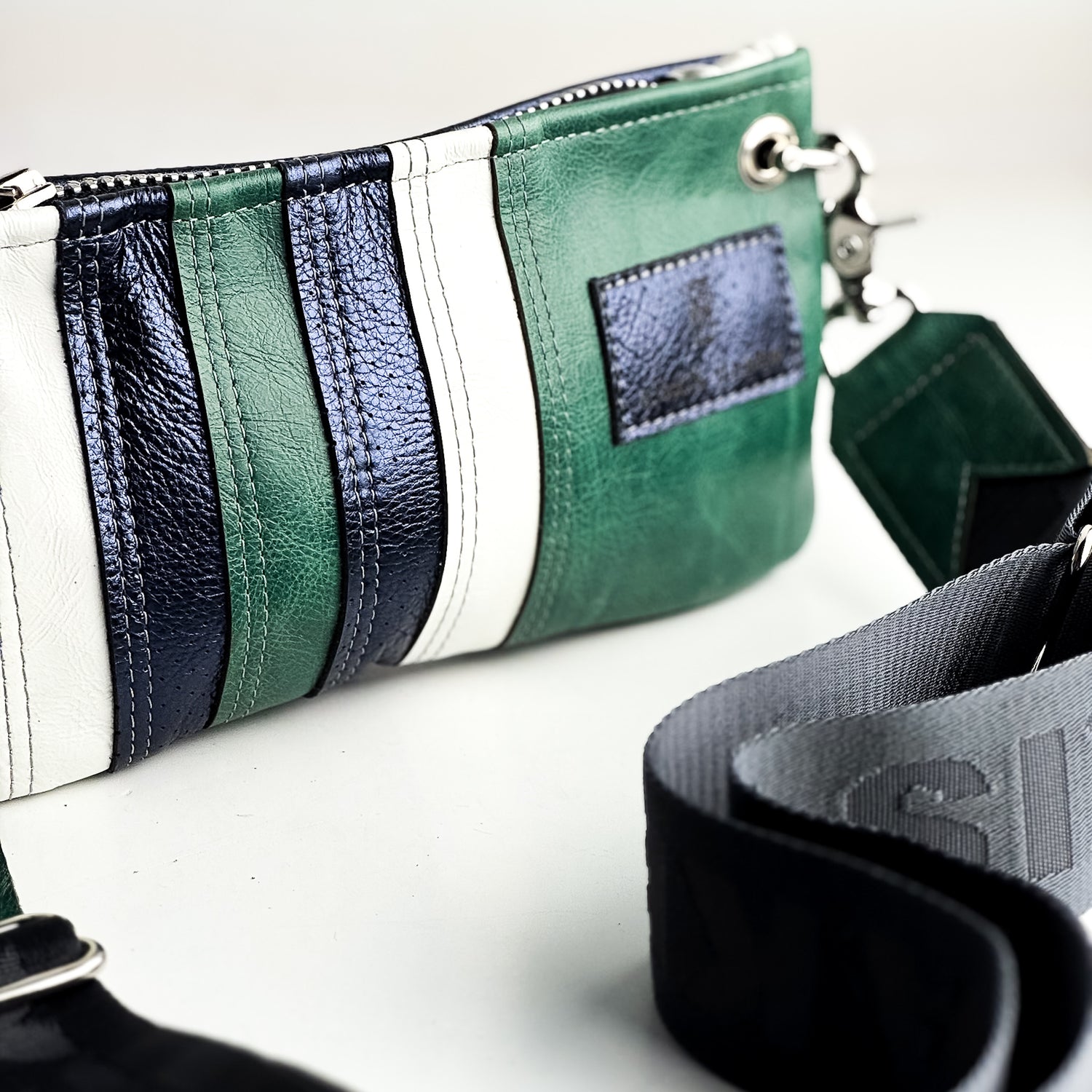 Rainbow Belt Bag Collection | Navy Moto + Teal