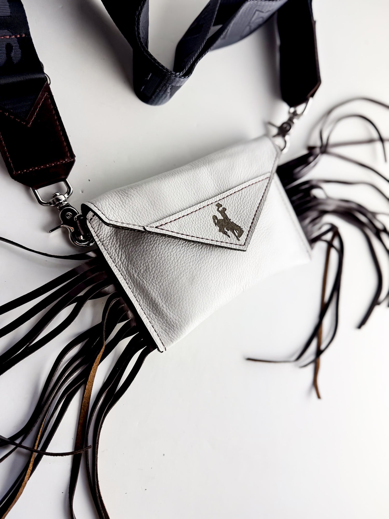 Steamboat Collection | Envelope Cellphone Crossbody | White + Rocky