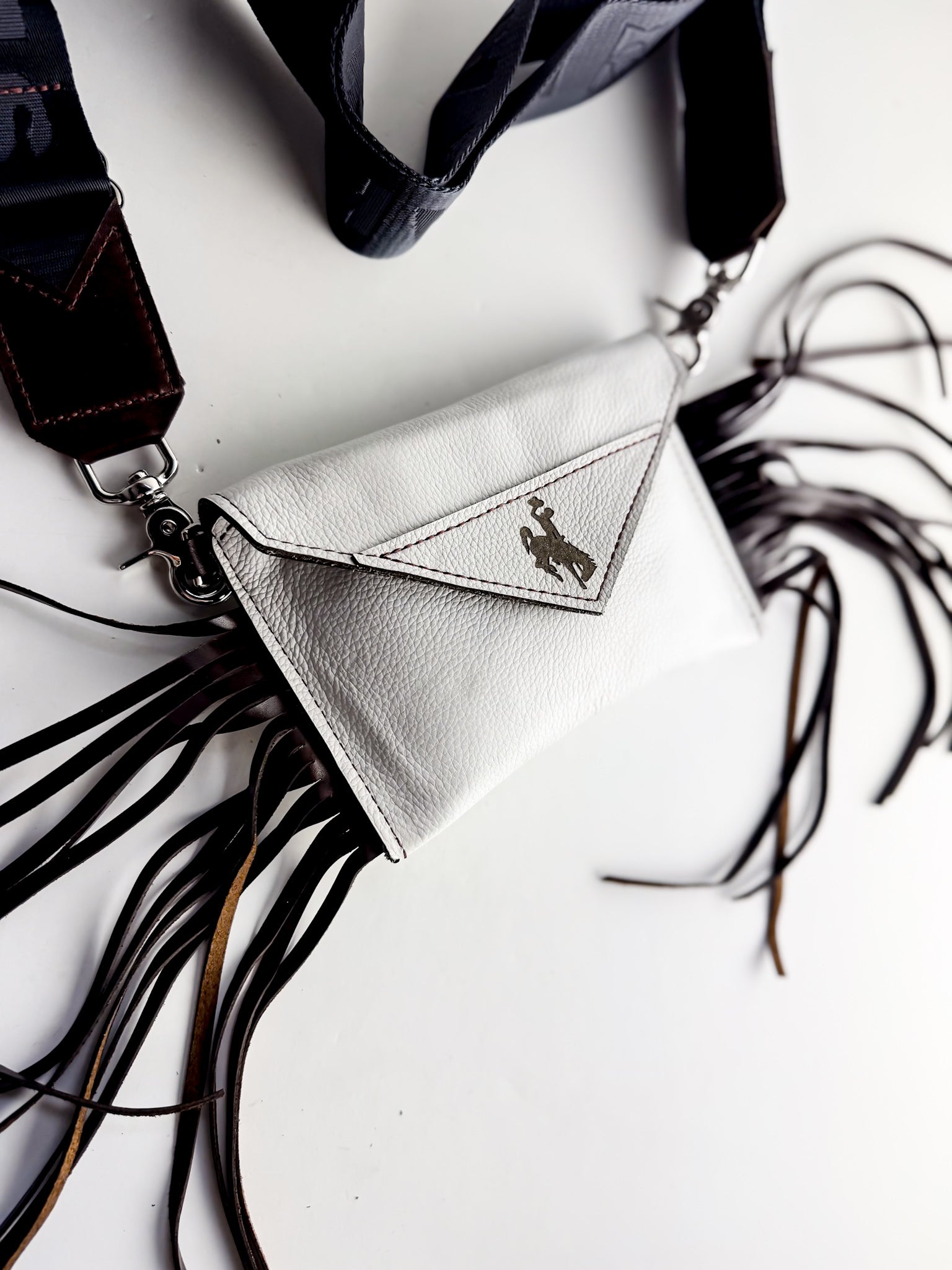 Steamboat Collection | Envelope Cellphone Crossbody | White + Rocky