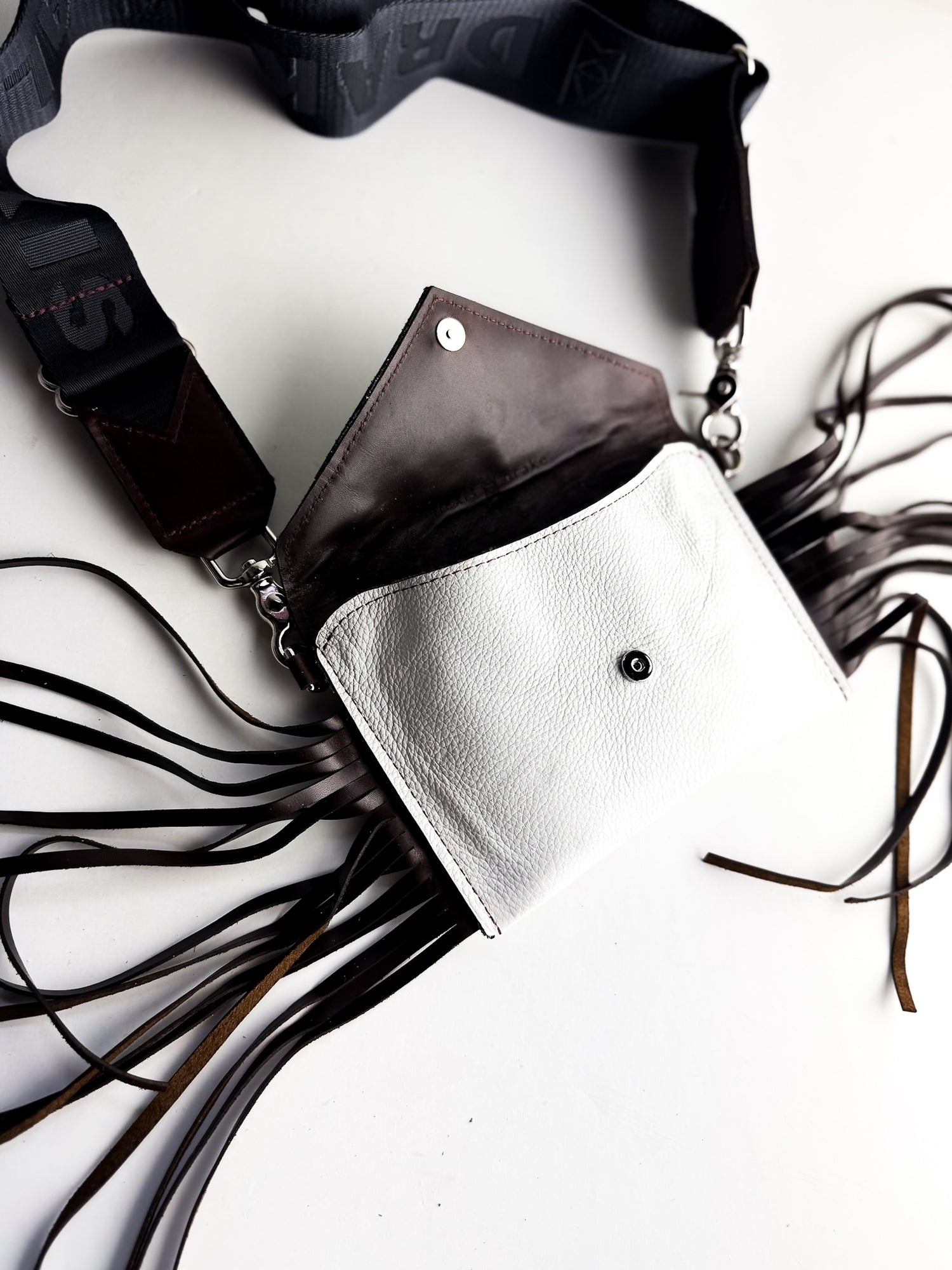 Steamboat Collection | Envelope Cellphone Crossbody | White + Rocky