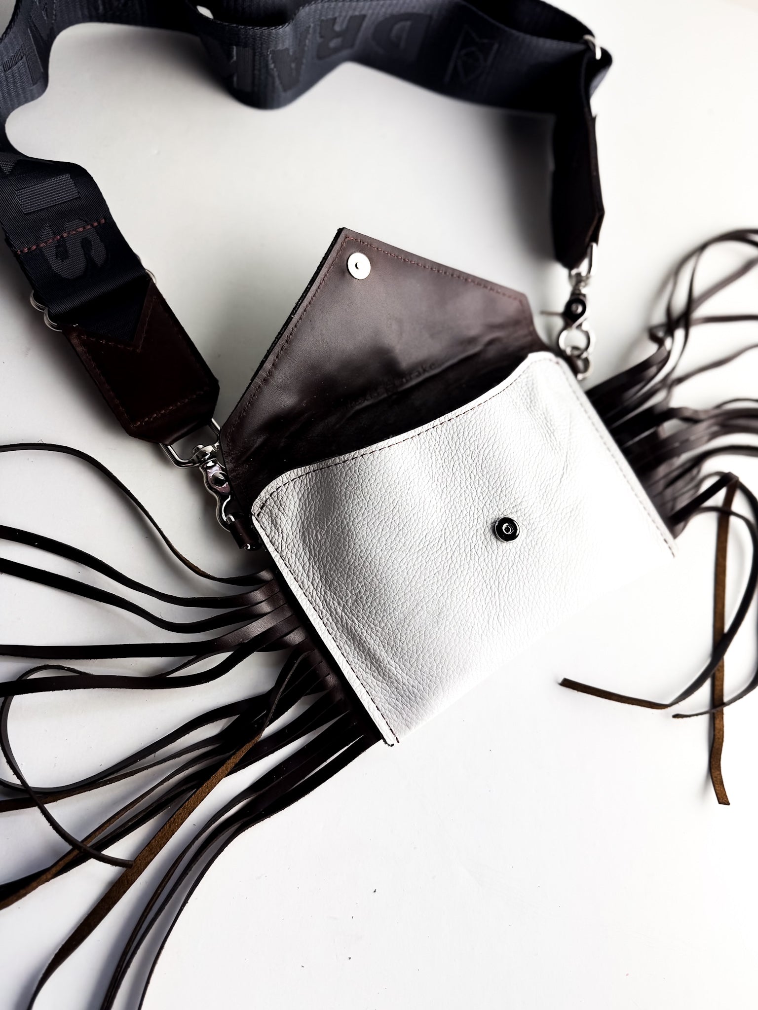 Steamboat Collection | Envelope Cellphone Crossbody | White + Rocky
