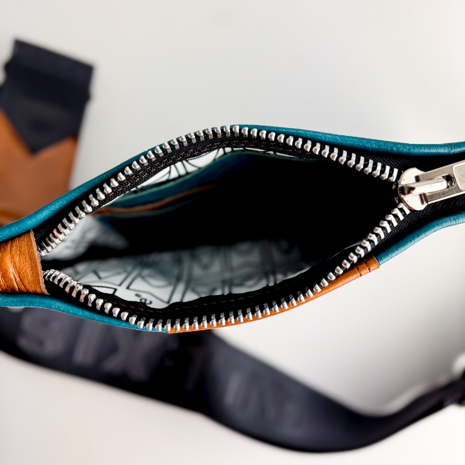 Everyday Collection | Belt Bag Clutch + Crossbody | Turquoise + Whiskey